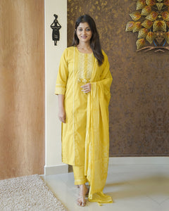 Pure Cotton Kurti Set - 2366