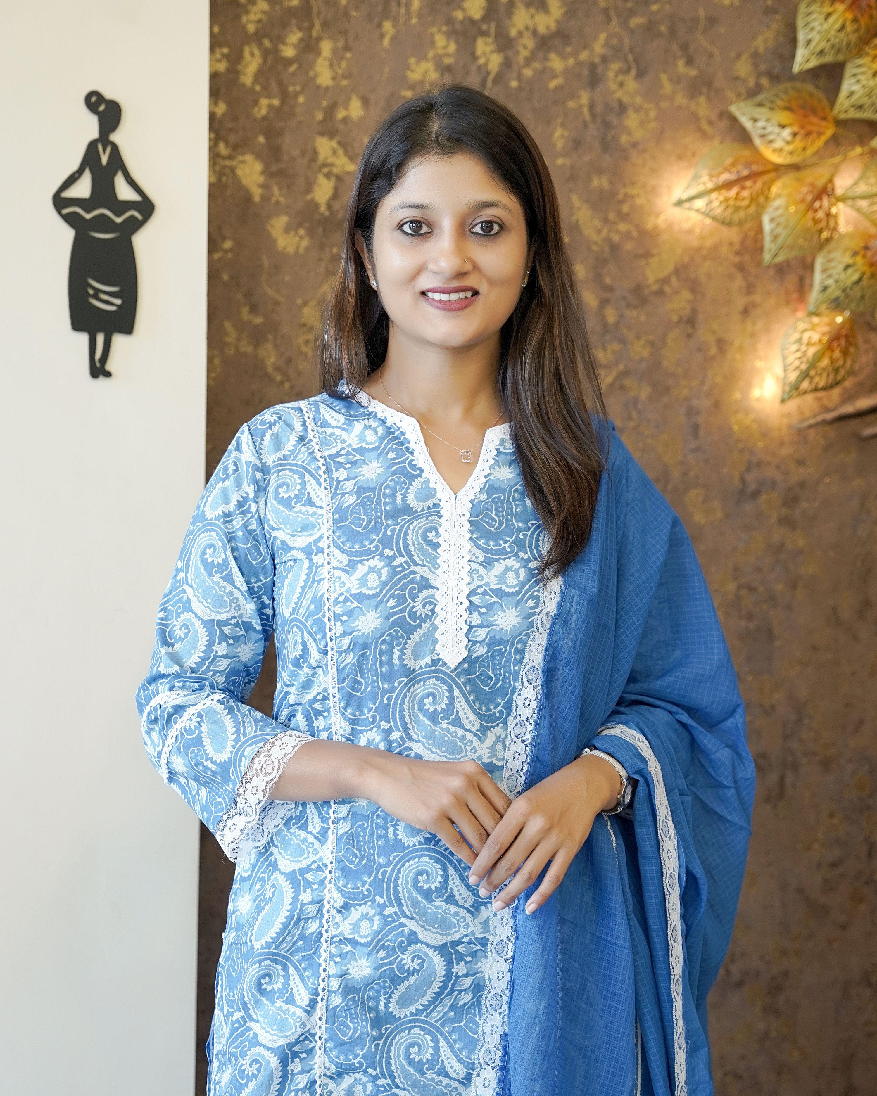 Load image into Gallery viewer, Printed Cotton Kurti Set - 2407
