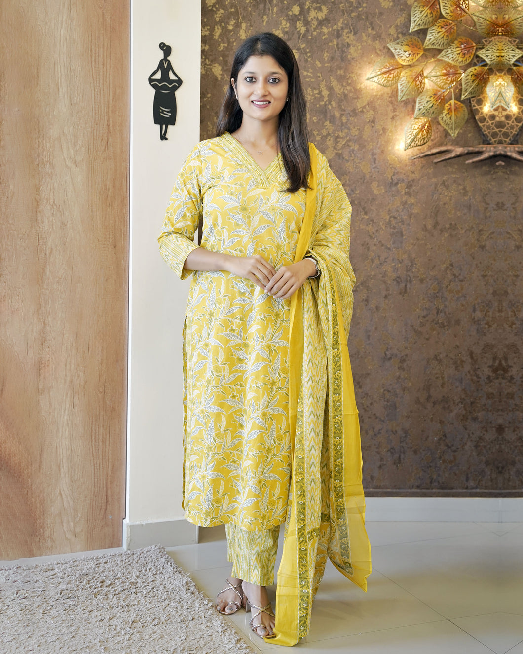 Printed Cotton Kurti Set - 2405