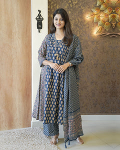 Pure Cotton Kurti Set - 2411