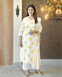 Pure Cotton Kurti Set - 2413