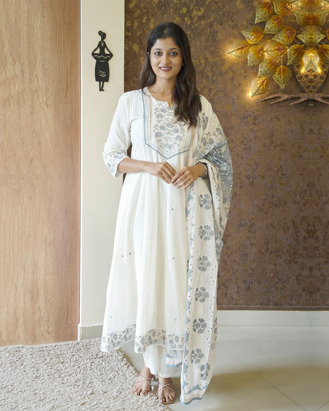 Pure Cotton Kurti Set- 2557