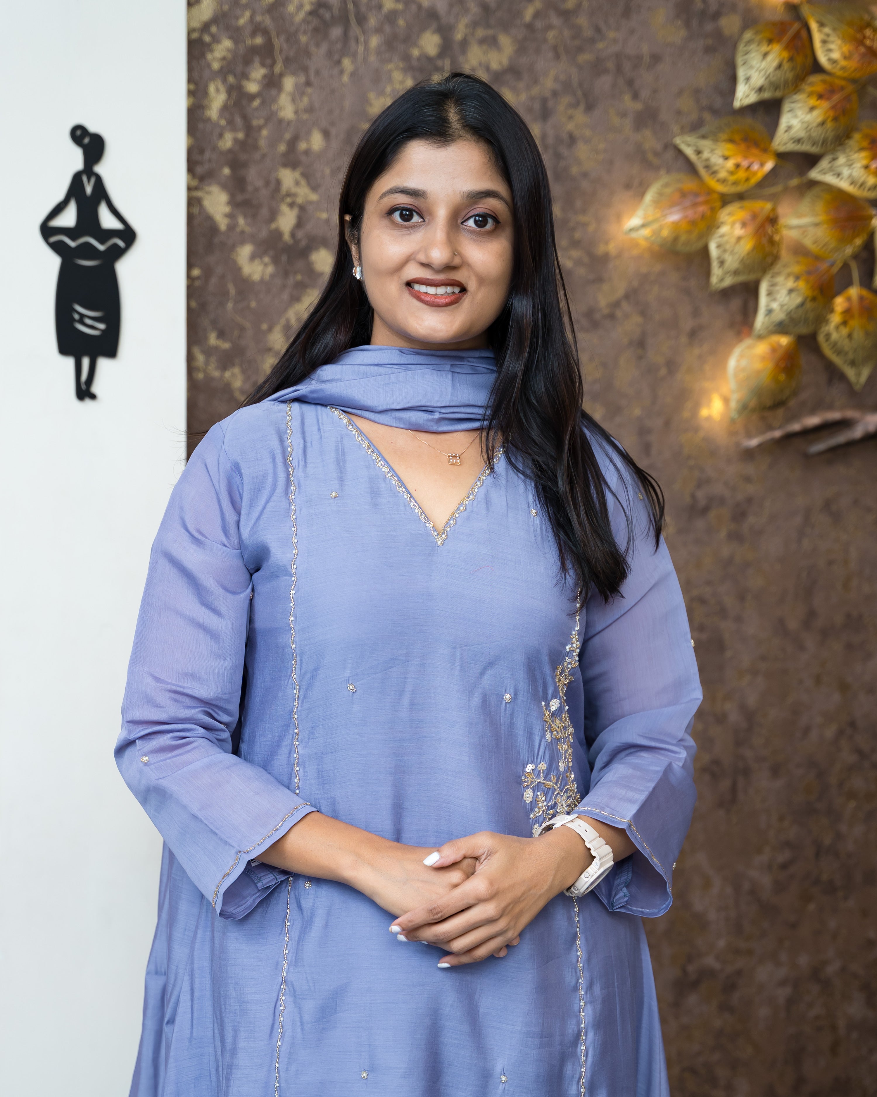 Load image into Gallery viewer, Mul Chanderi Suit-6583
