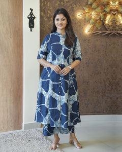 Printed Cotton Co-Ord Set- 2583