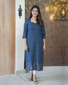 Pure Cotton Designer Kurti (Pre-Order)- 2645