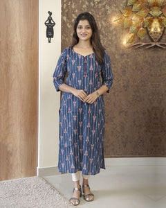 Pure Cotton Designer Kurti (Pre-Order)- 2646