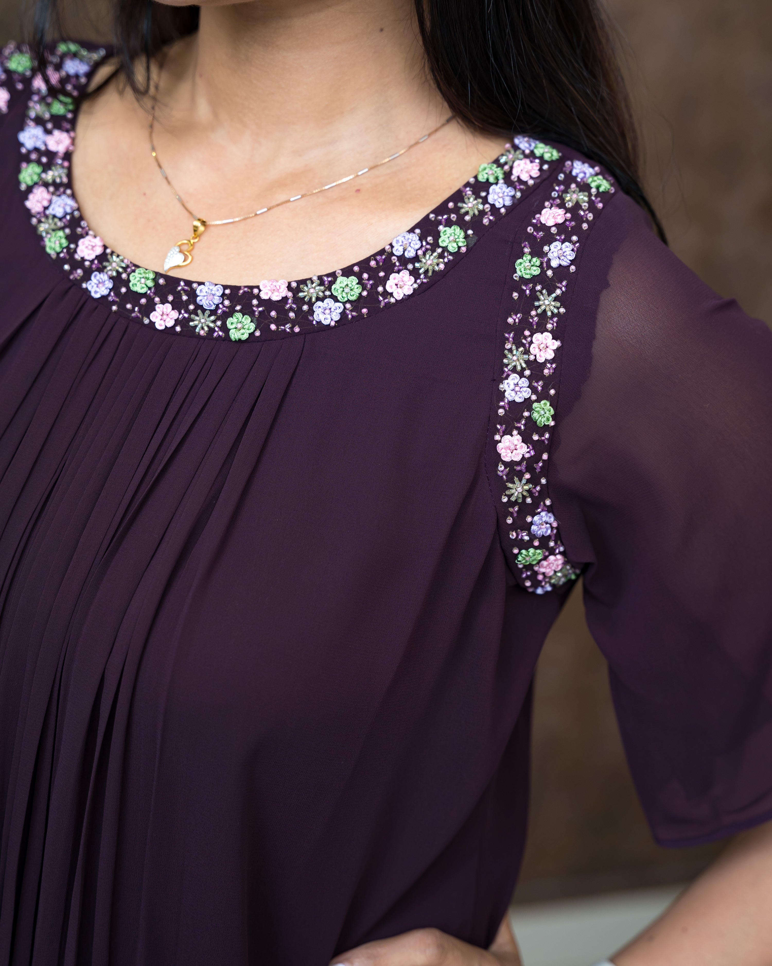 Load image into Gallery viewer, Faux Georgette Designer Kurti(Pre-Order)-940
