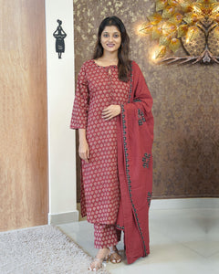 Pure Cotton Kurti Set - 2642