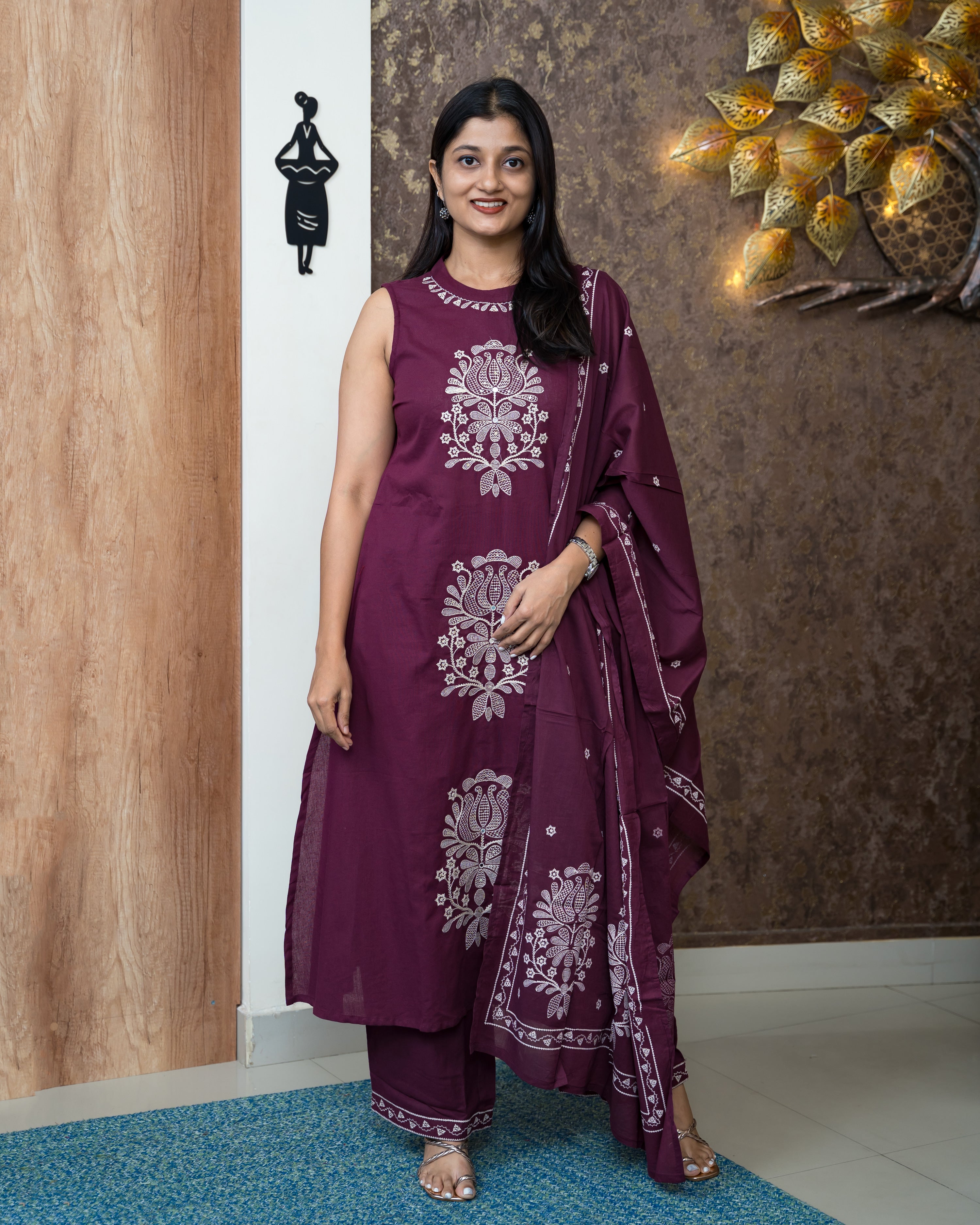 Load image into Gallery viewer, Cotton Kurti Set-6659
