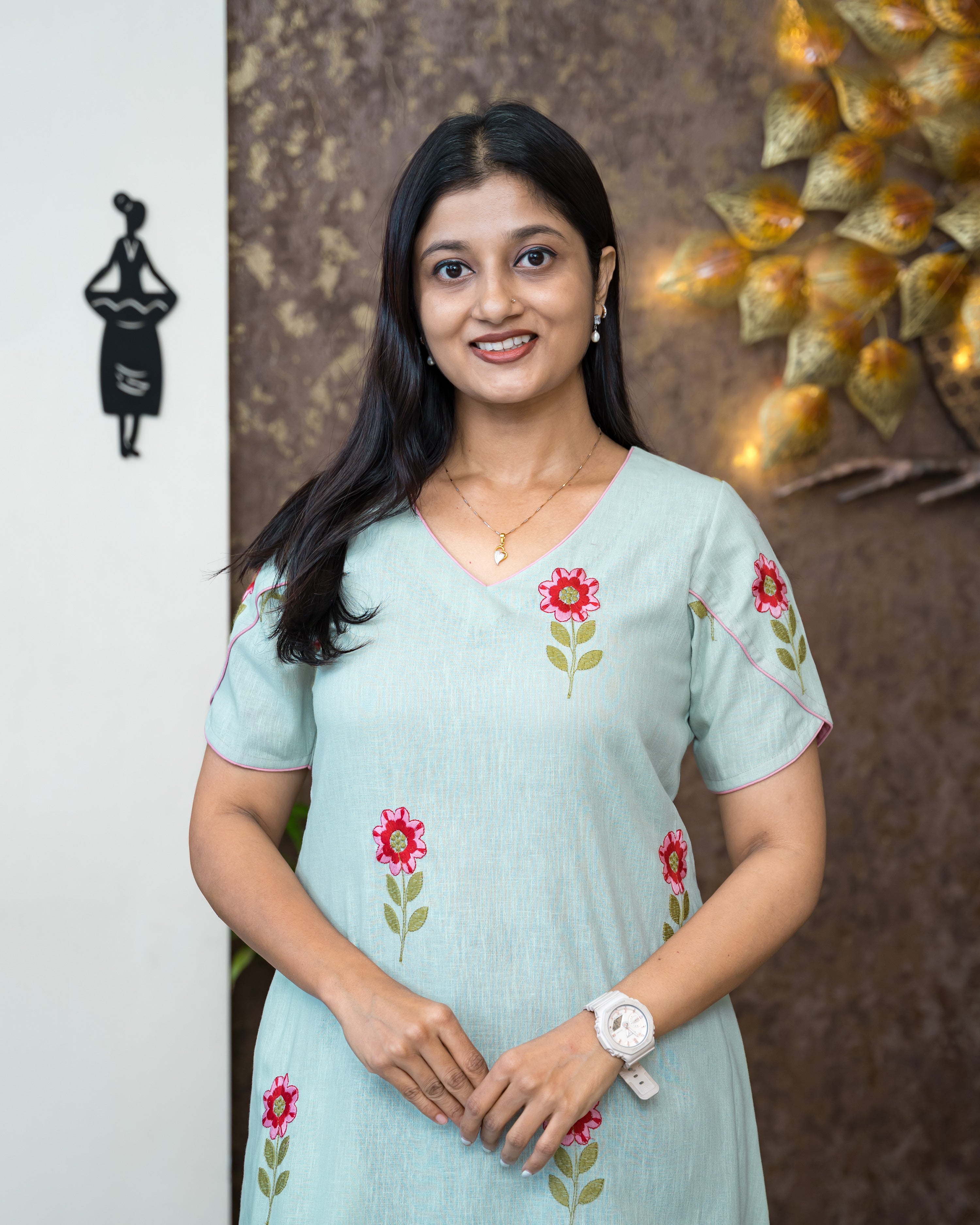 Load image into Gallery viewer, Linen Cotton Designer Kurti(Pre-Order)-975
