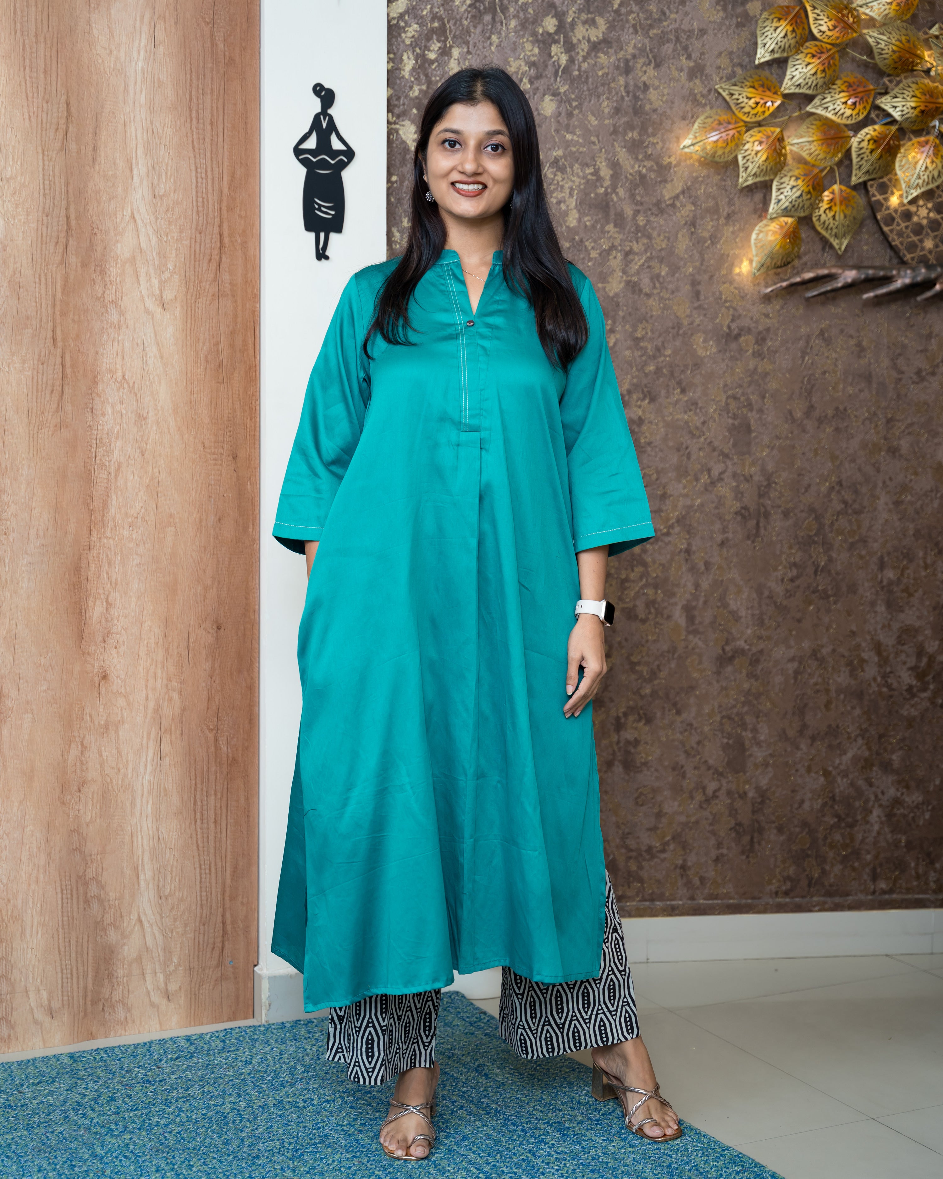 Load image into Gallery viewer, Satin Cotton Co-Ord Set-6705

