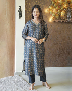 Roman Silk Co-Ord Set- 2749