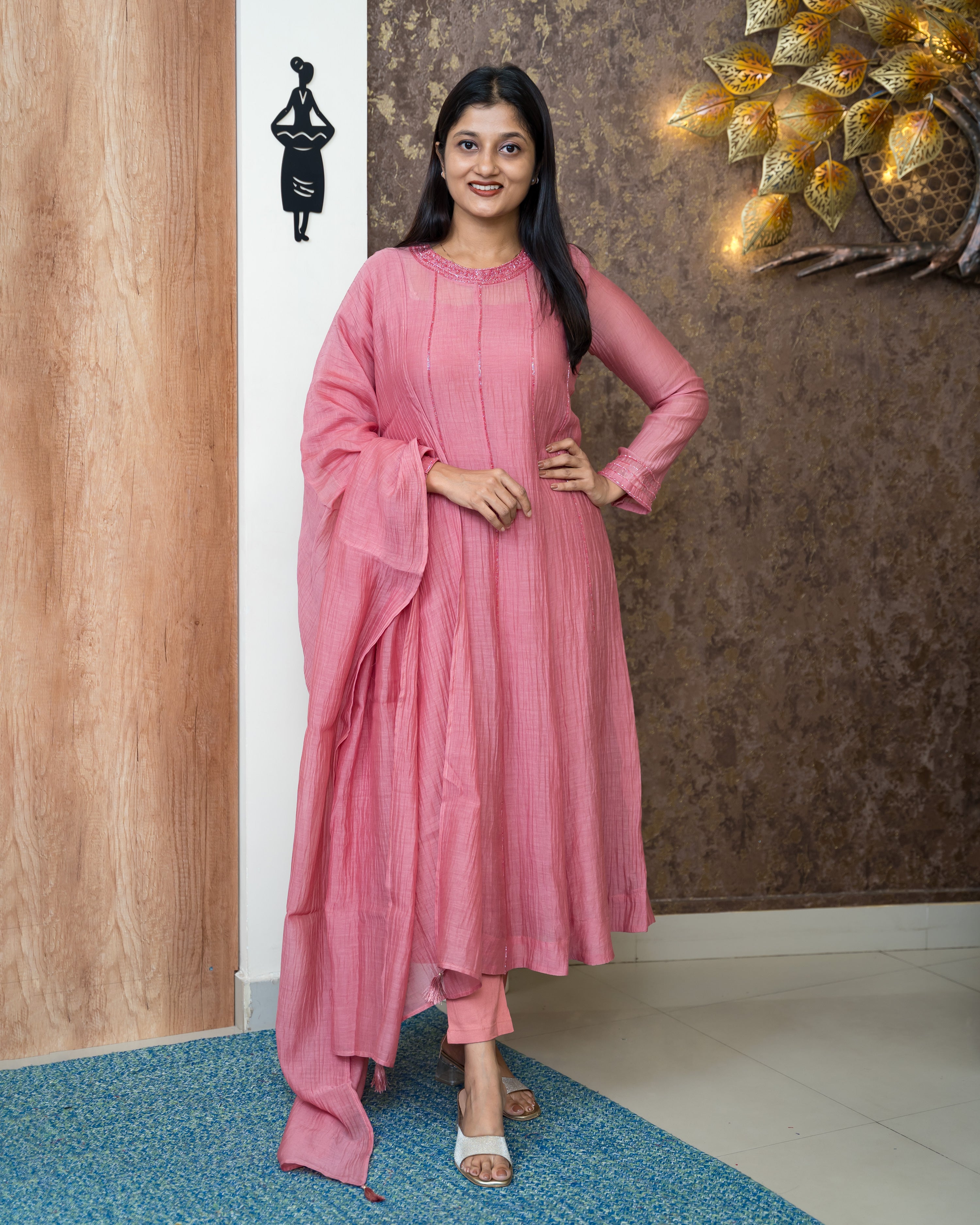 Load image into Gallery viewer, Mul Chanderi Designer Kurti(Pre-Order)-936
