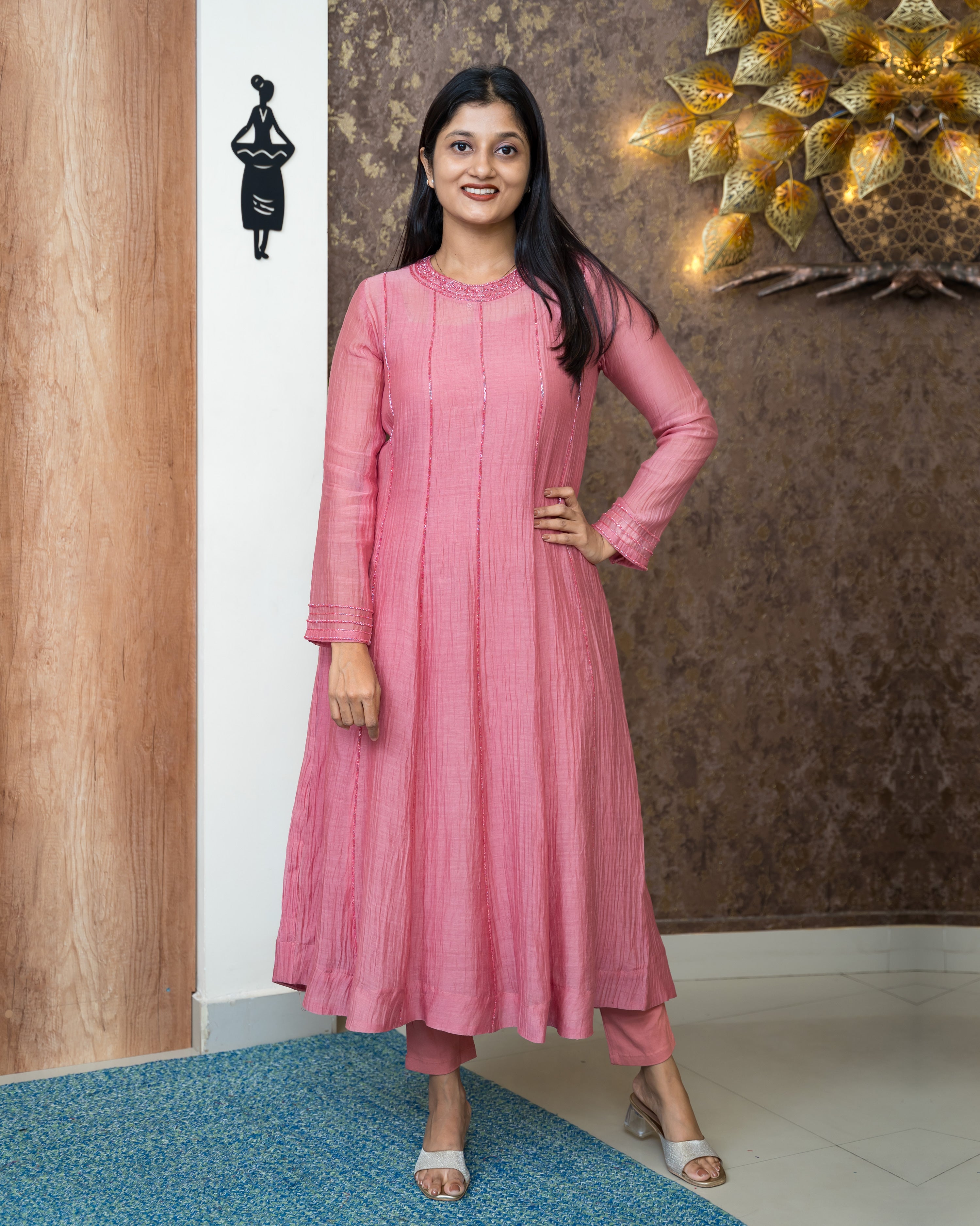 Load image into Gallery viewer, Mul Chanderi Designer Kurti(Pre-Order)-936
