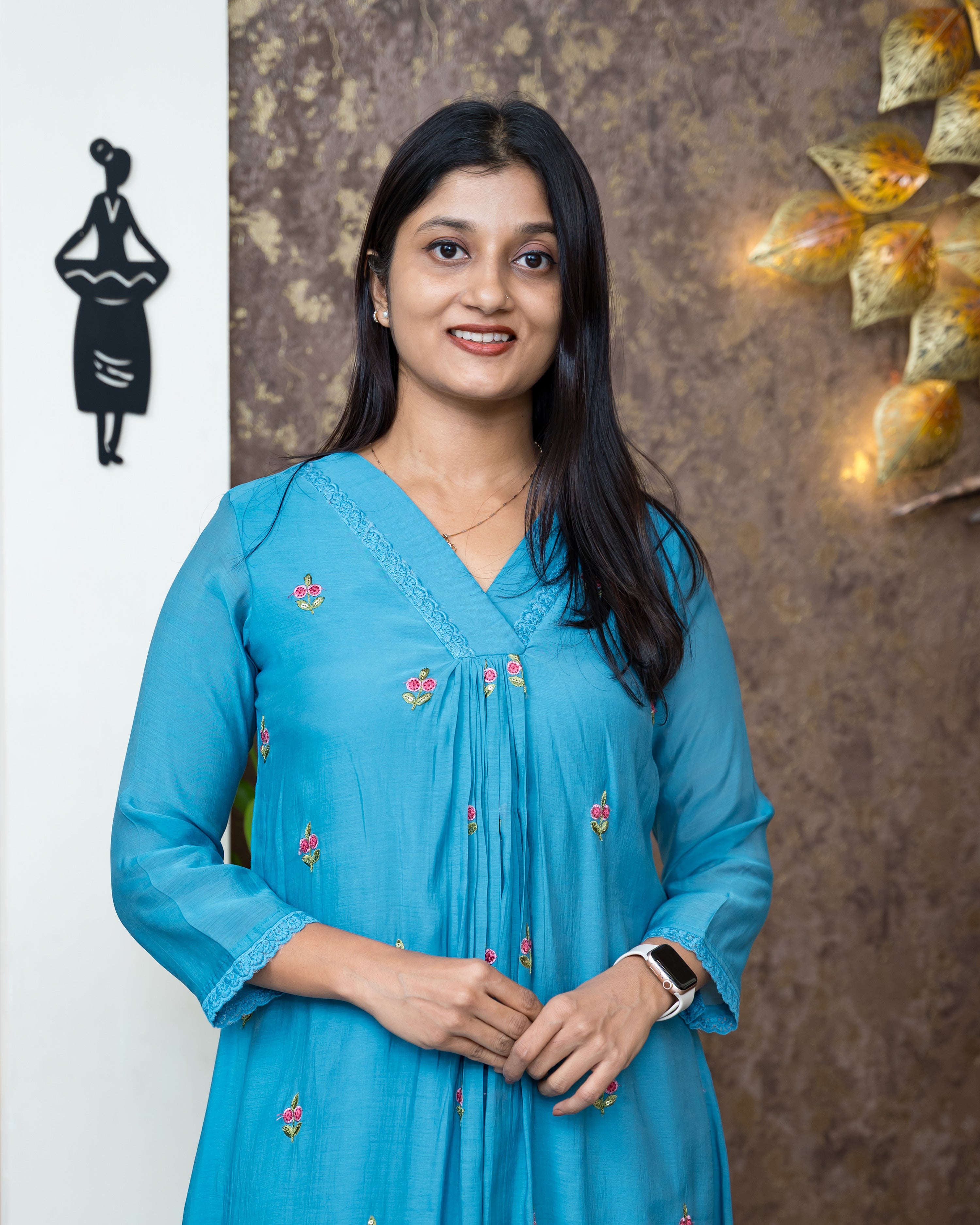 Load image into Gallery viewer, Mul Chanderi Kurti-6780
