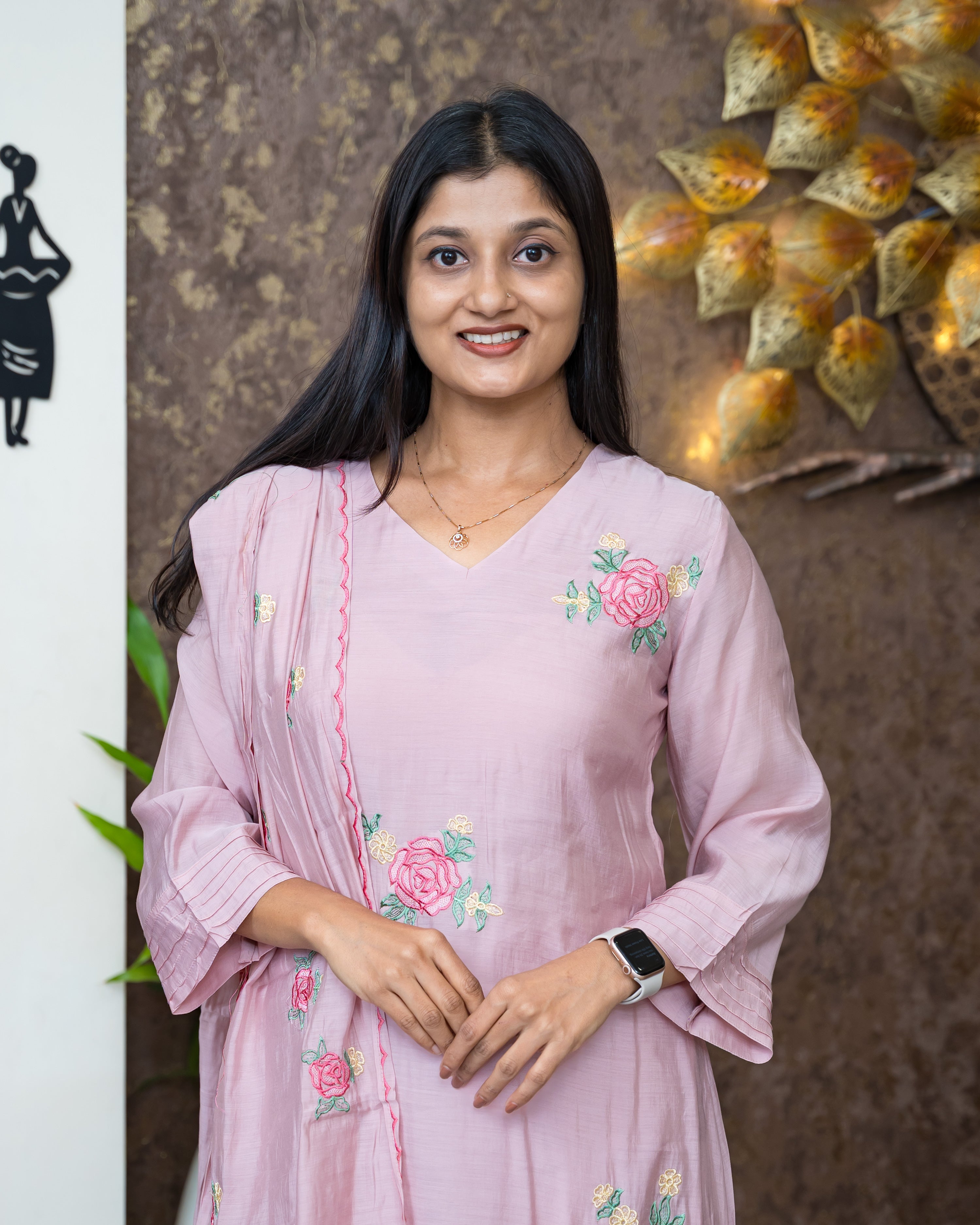Load image into Gallery viewer, Mul Chanderi Suit-6789
