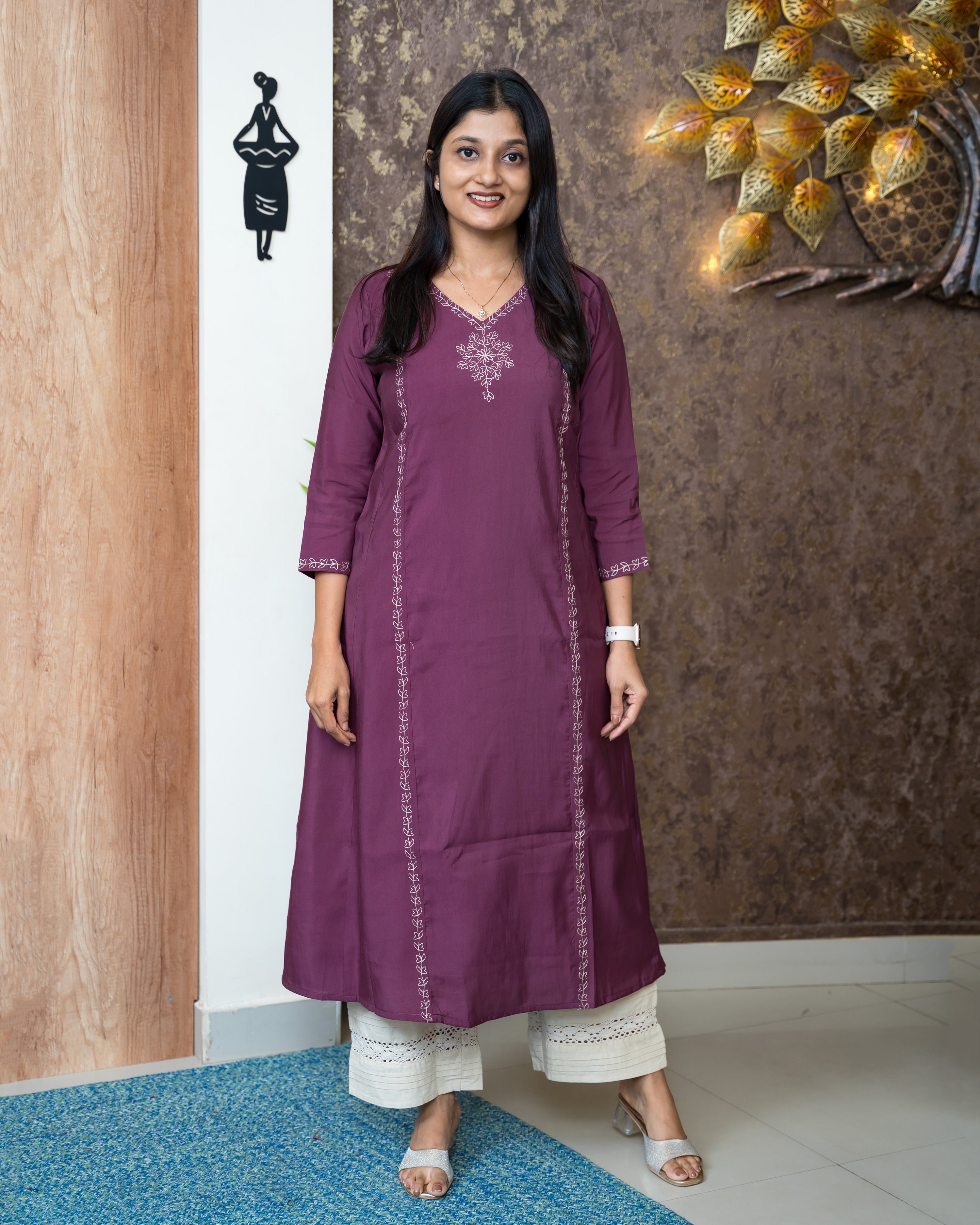 Load image into Gallery viewer, Semi Silk Kurti-6795
