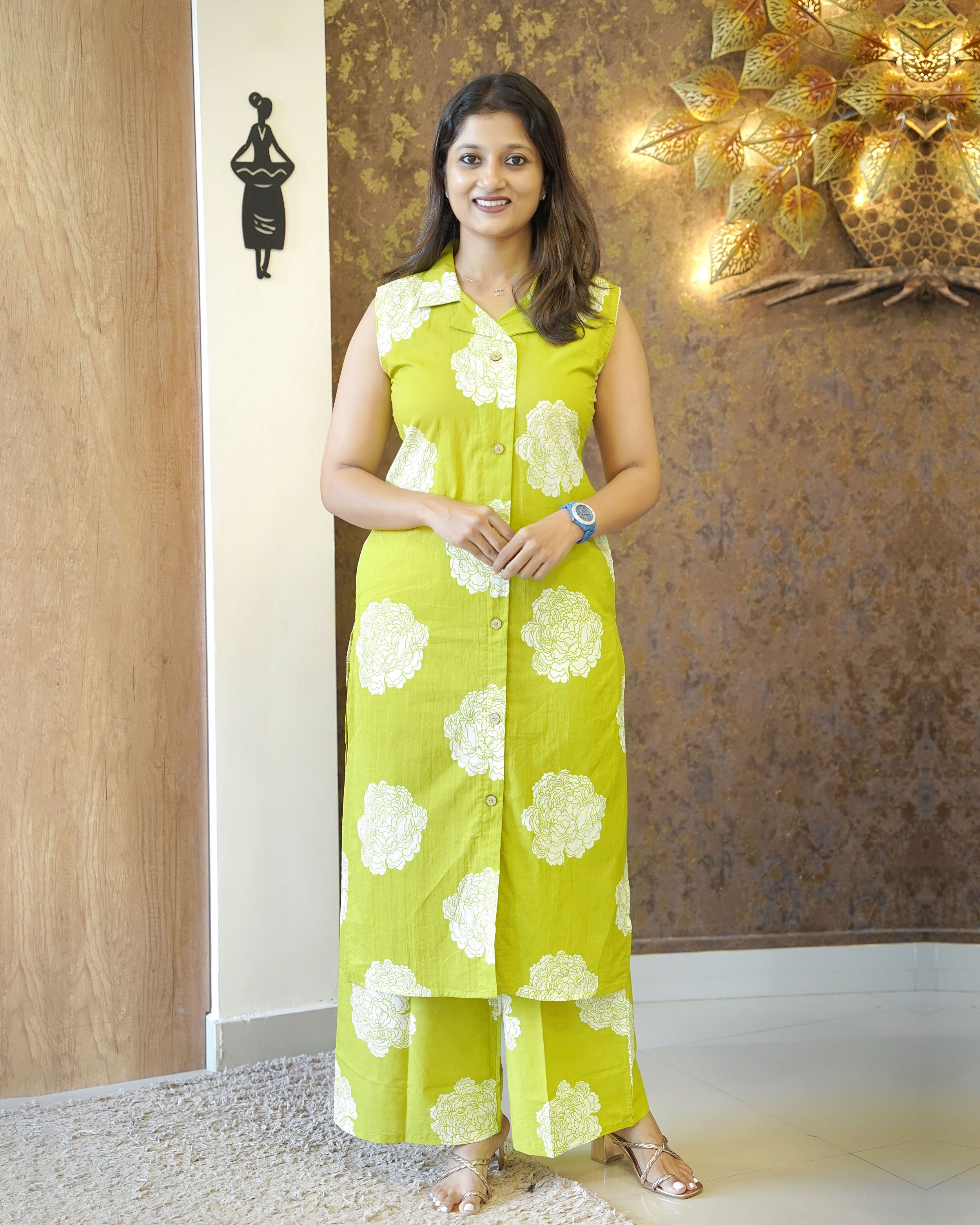 Load image into Gallery viewer, Printed Cotton Co-Ord Set-2814
