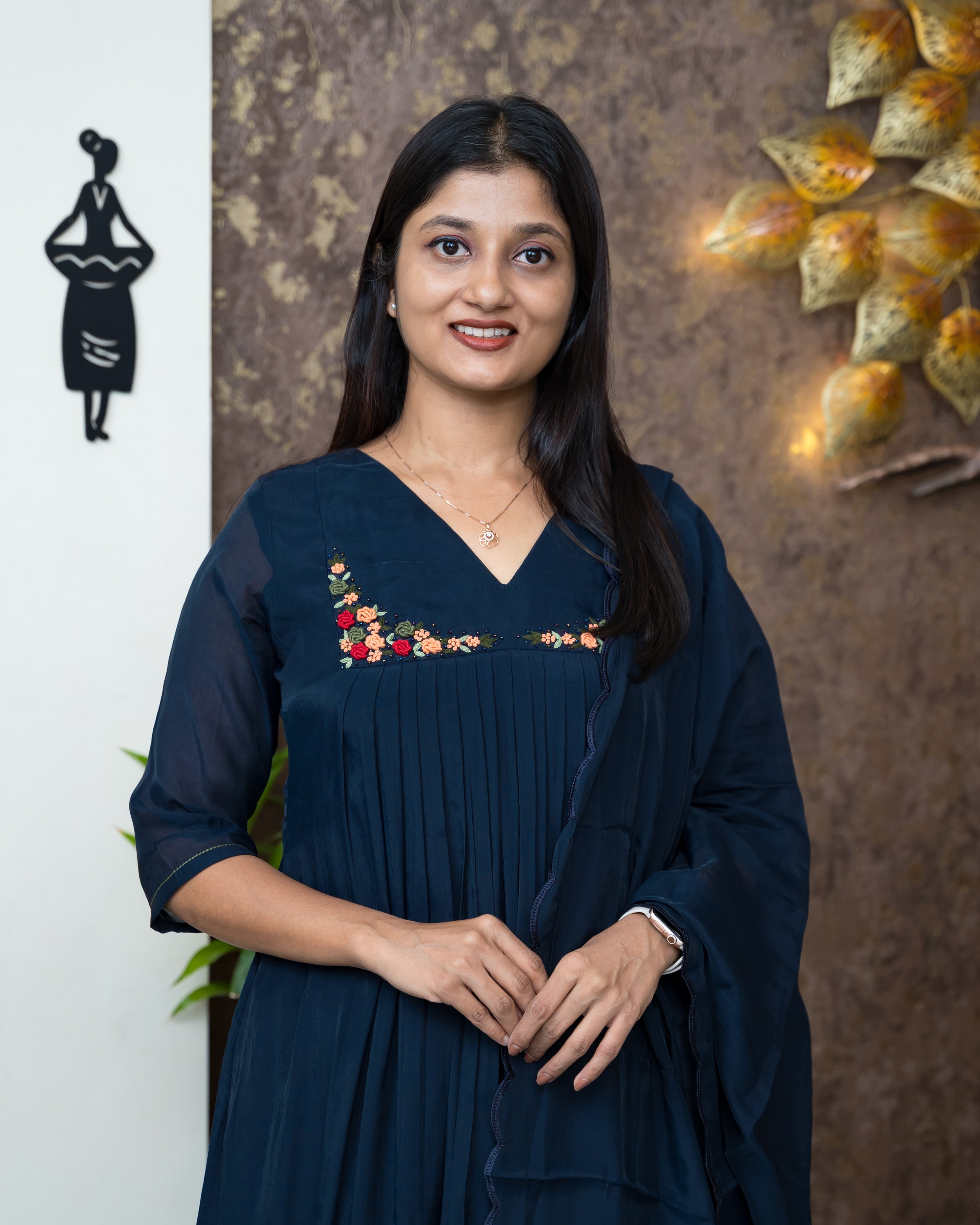 Load image into Gallery viewer, Mul Chanderi Suit-6788
