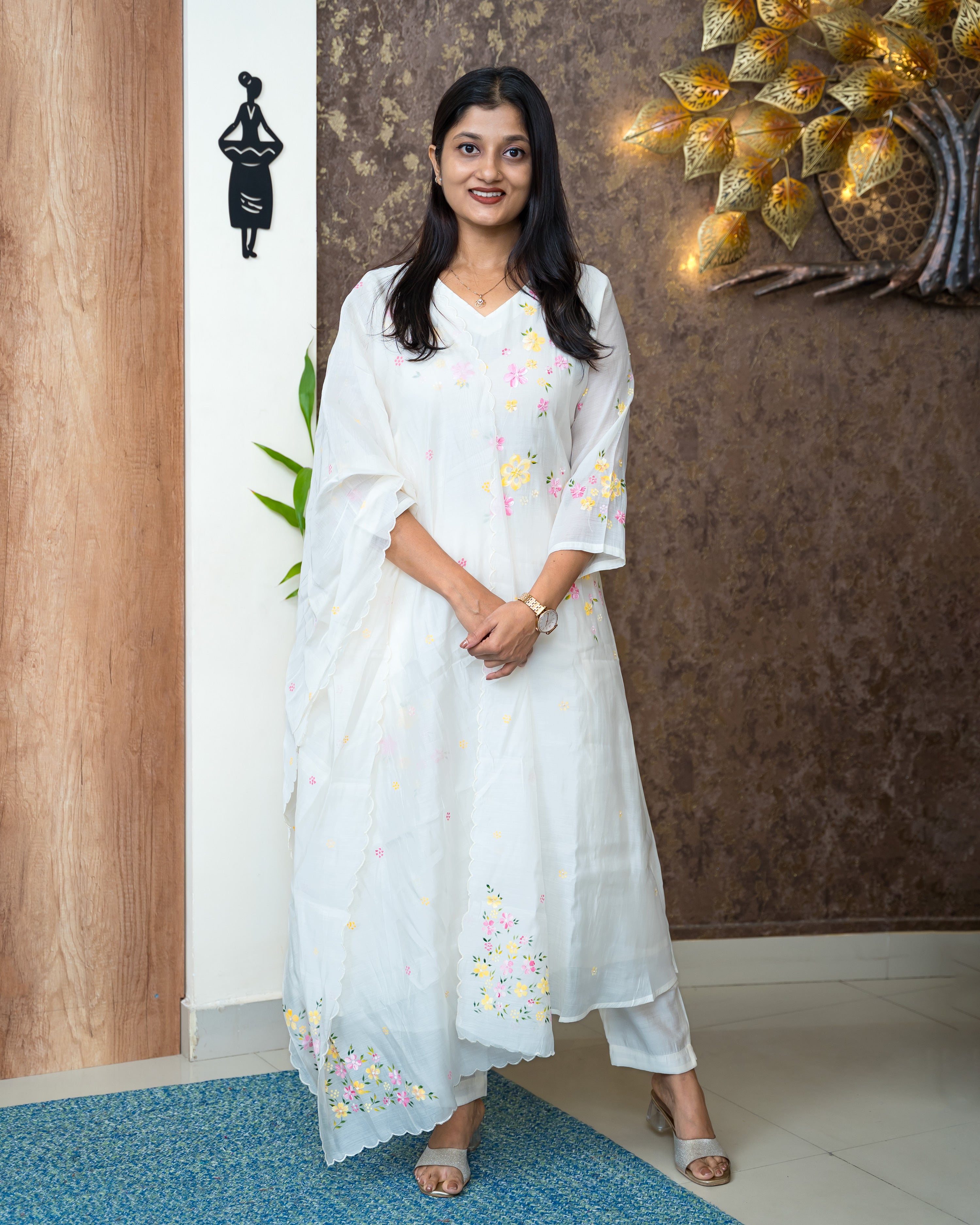 Load image into Gallery viewer, Mul Chanderi Suit-6790
