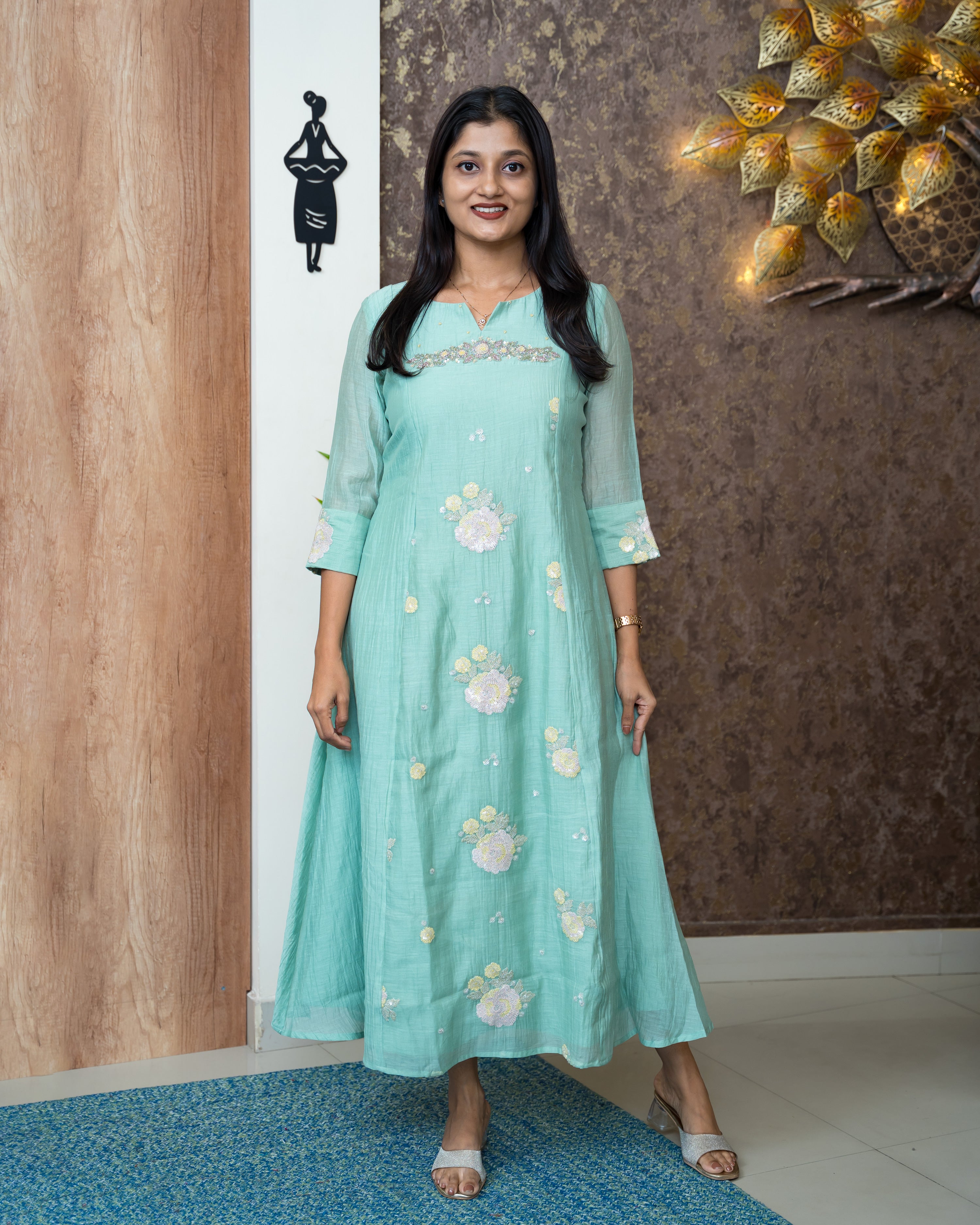Load image into Gallery viewer, Mul Chanderi Designer Kurti(Pre-Order)-916
