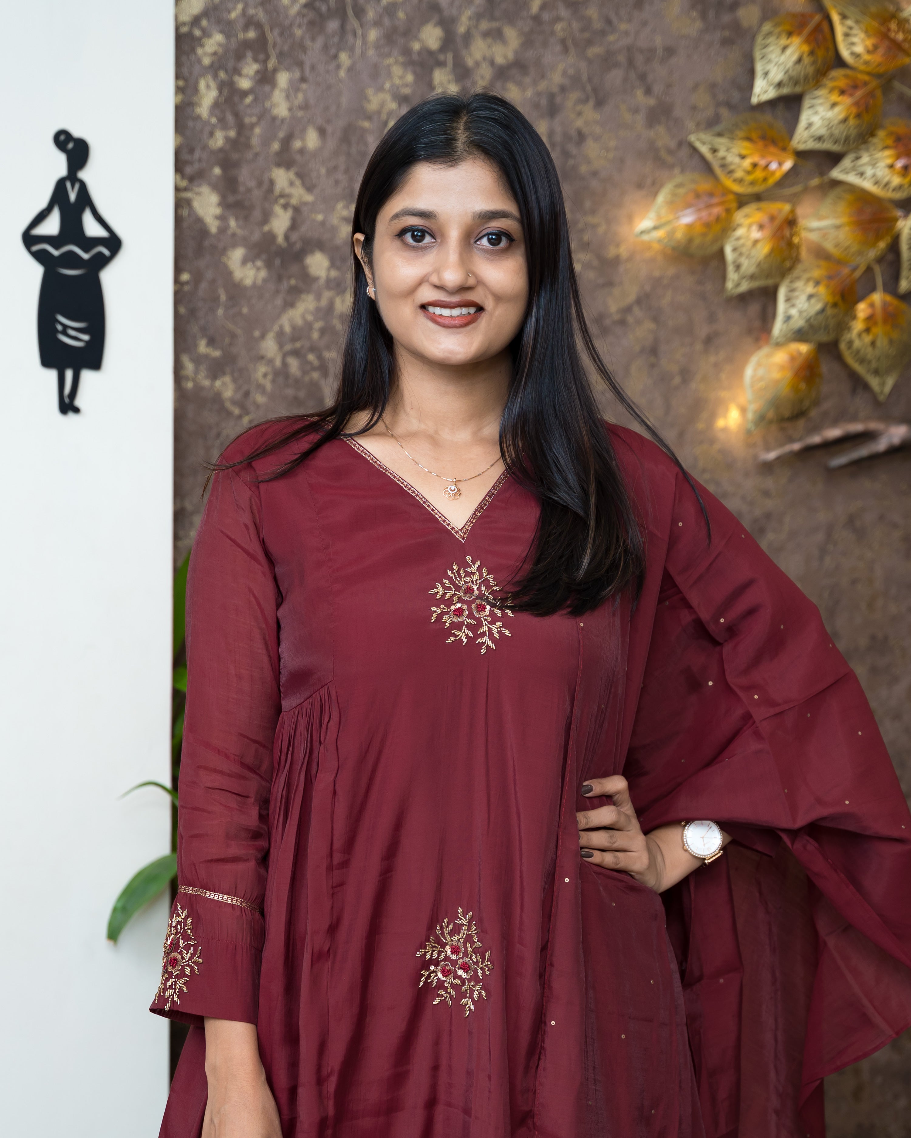 Load image into Gallery viewer, Mul Chanderi Suit: 6871

