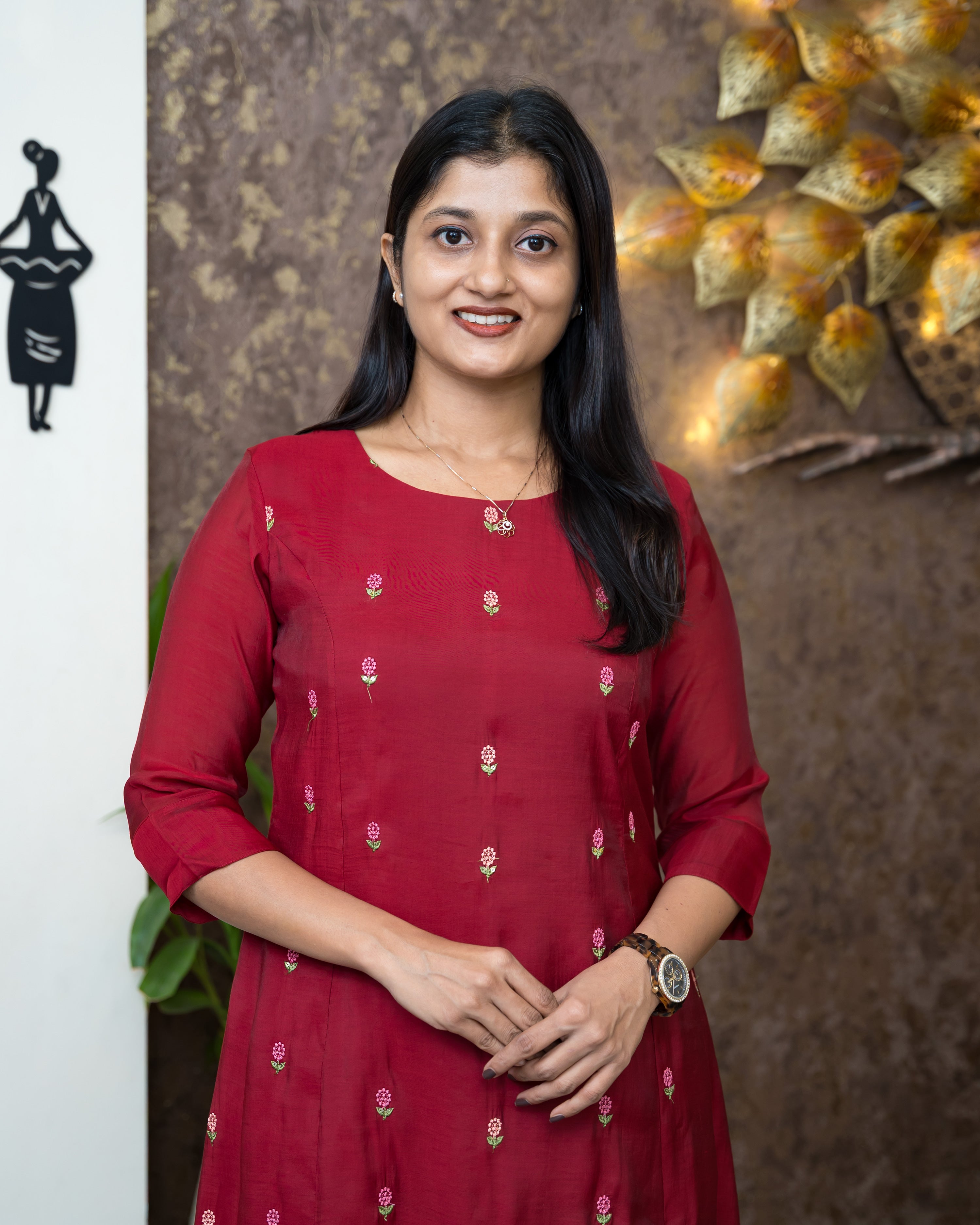 Load image into Gallery viewer, Mul Chanderi Kurti-6898
