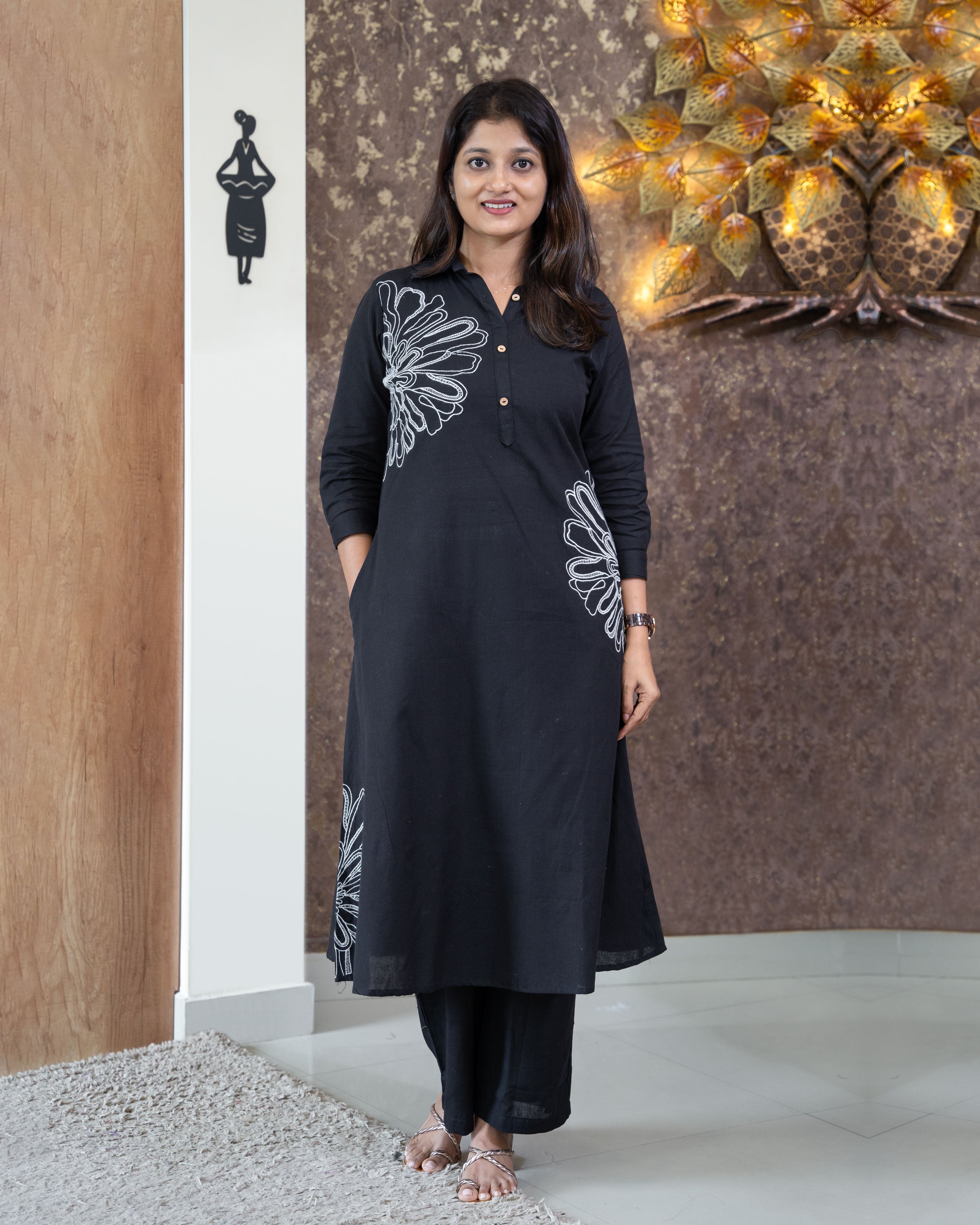 Load image into Gallery viewer, Pure Cotton Kurti Set-2977
