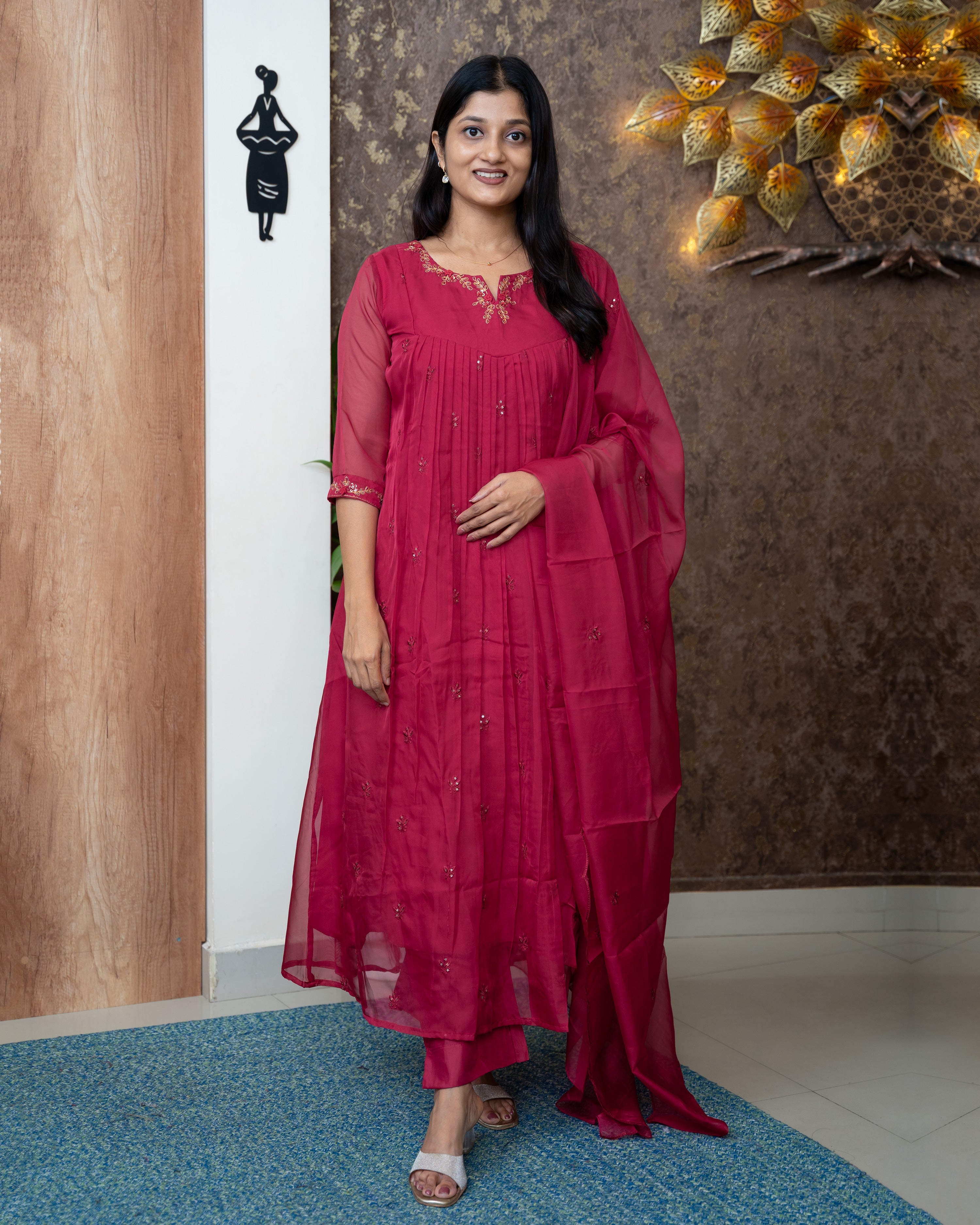 Load image into Gallery viewer, Nylon Organza Suit-7034
