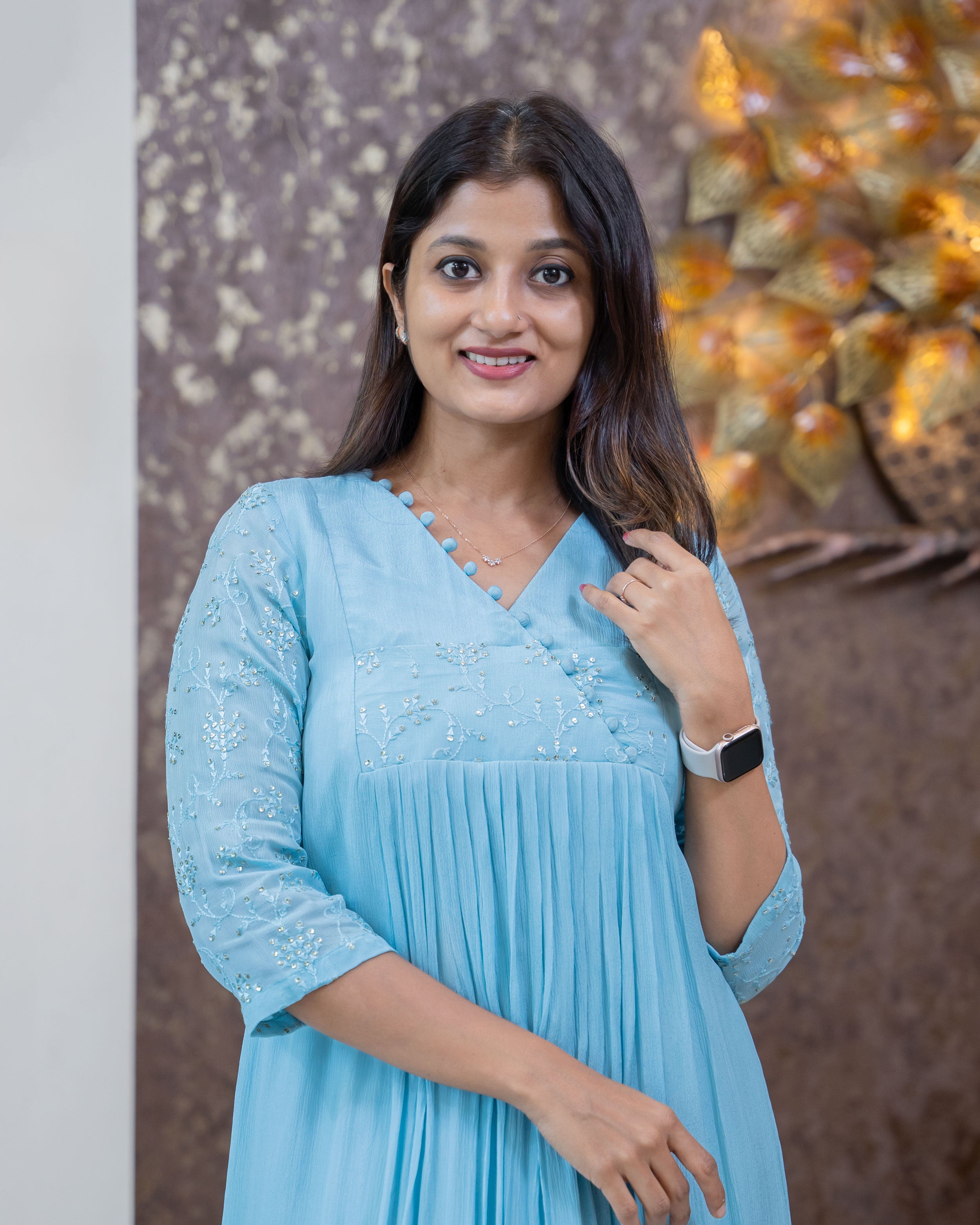 Load image into Gallery viewer, Chinnon Chiffon Designer Kurti(Pre-Order)-3046
