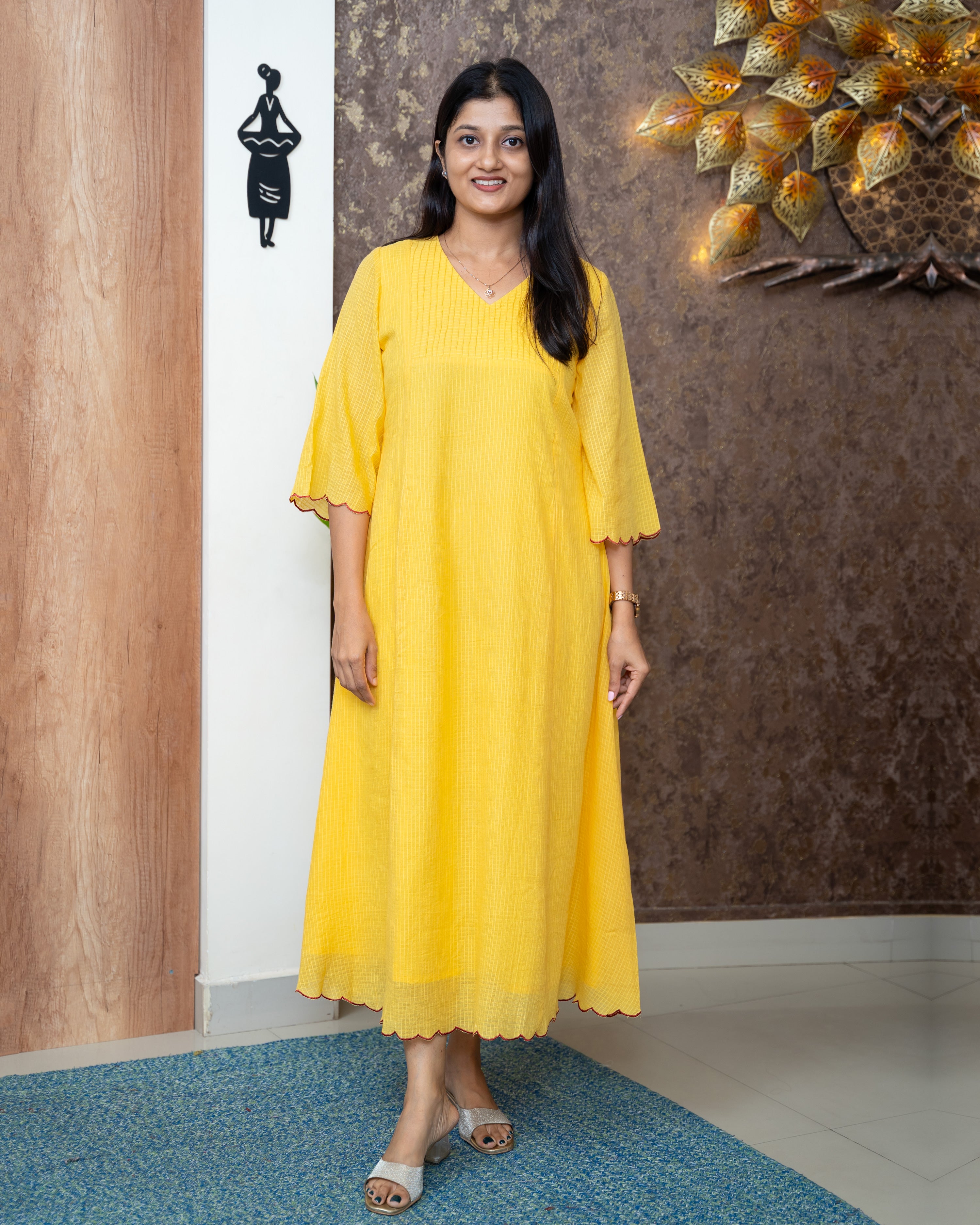 Load image into Gallery viewer, Kota Cotton Designer Kurti(Pre-Order)-981
