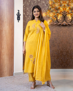 Pure Cotton Kurti Set-3071