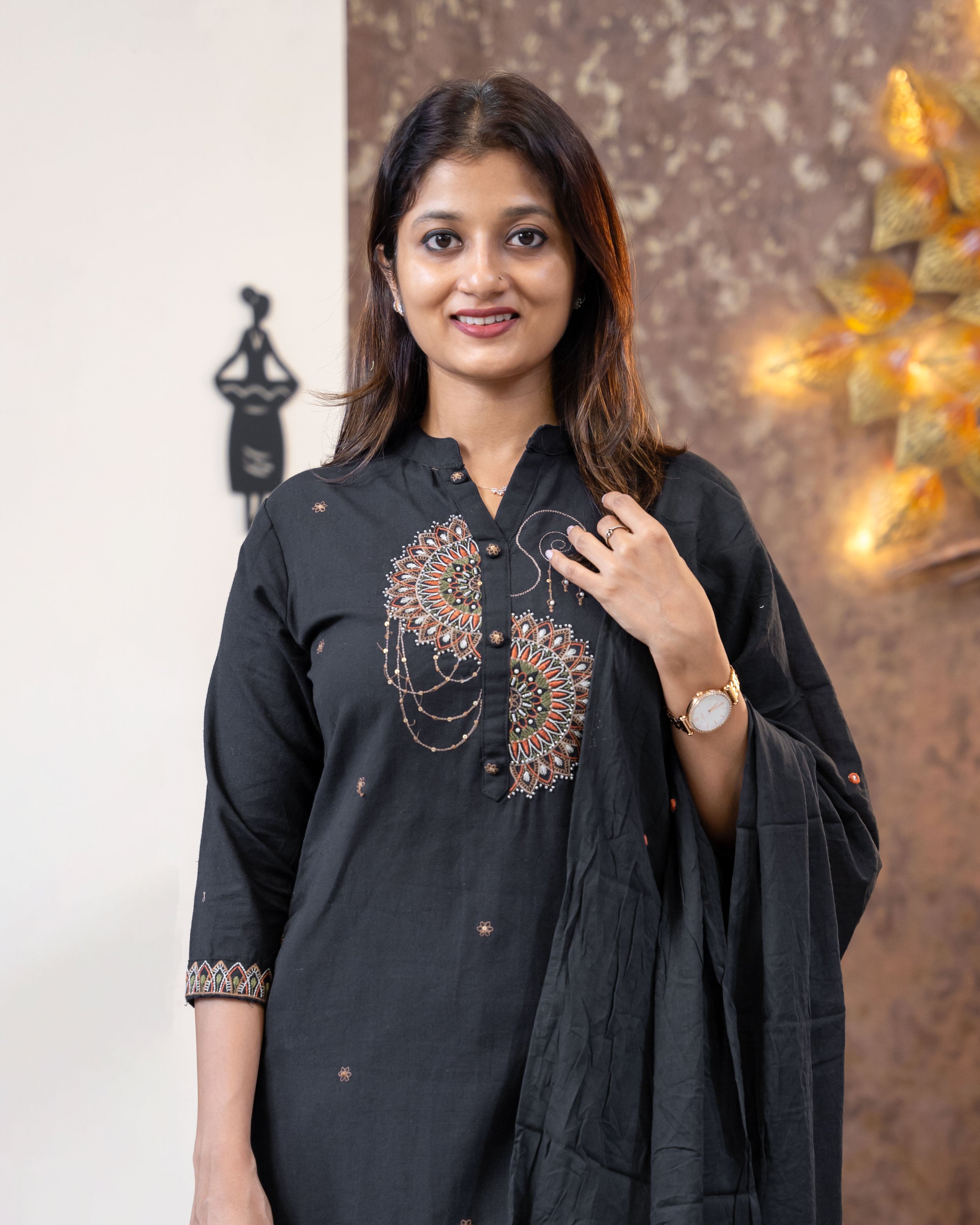 Load image into Gallery viewer, Pure Cotton Kurti Set-3071
