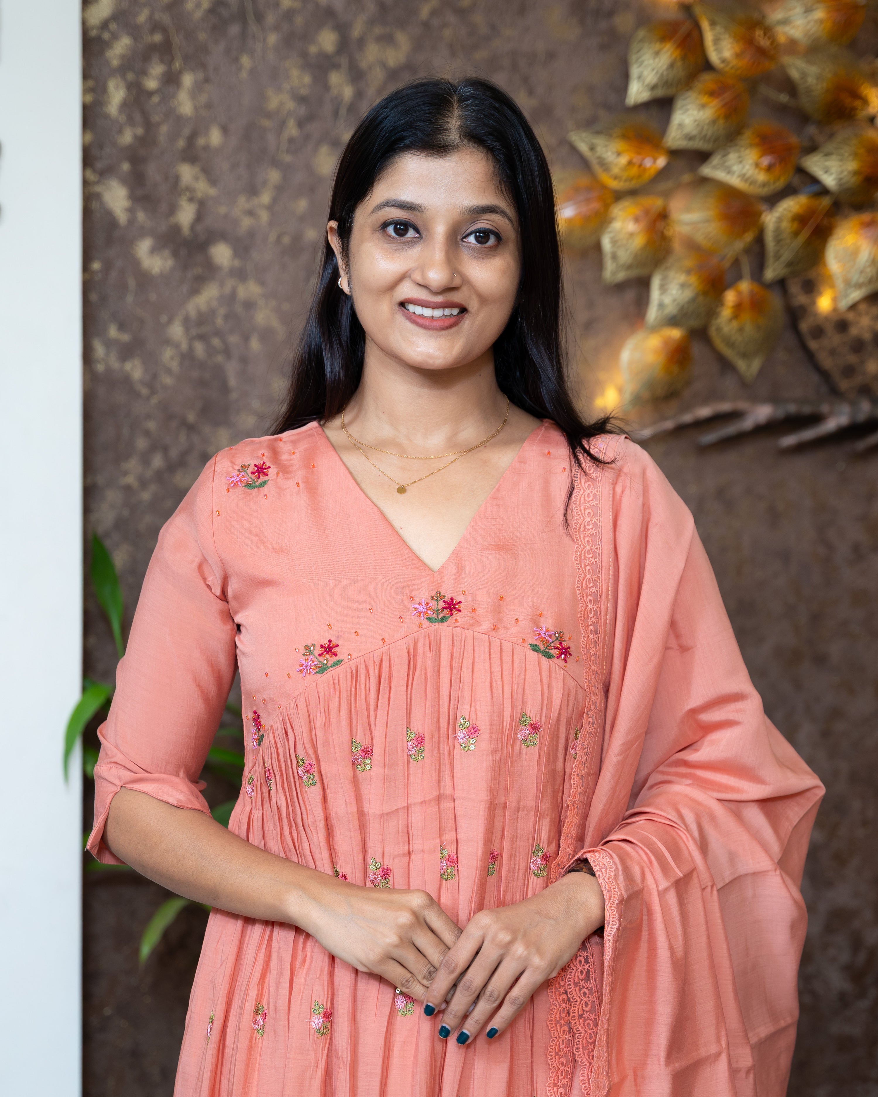 Load image into Gallery viewer, Mul Chanderi Suit-7217
