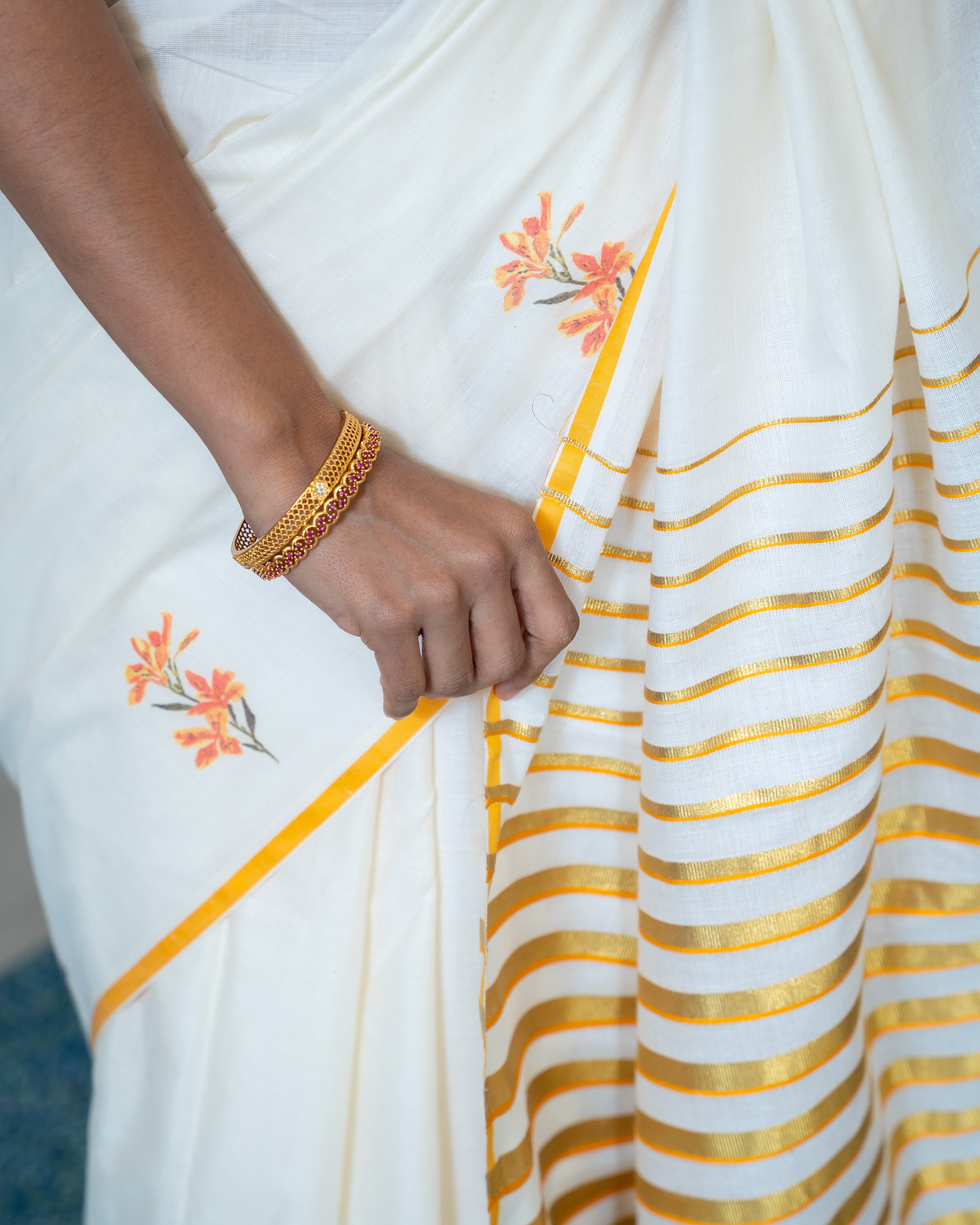 Load image into Gallery viewer, Soft Cotton Kerala Saree-7291
