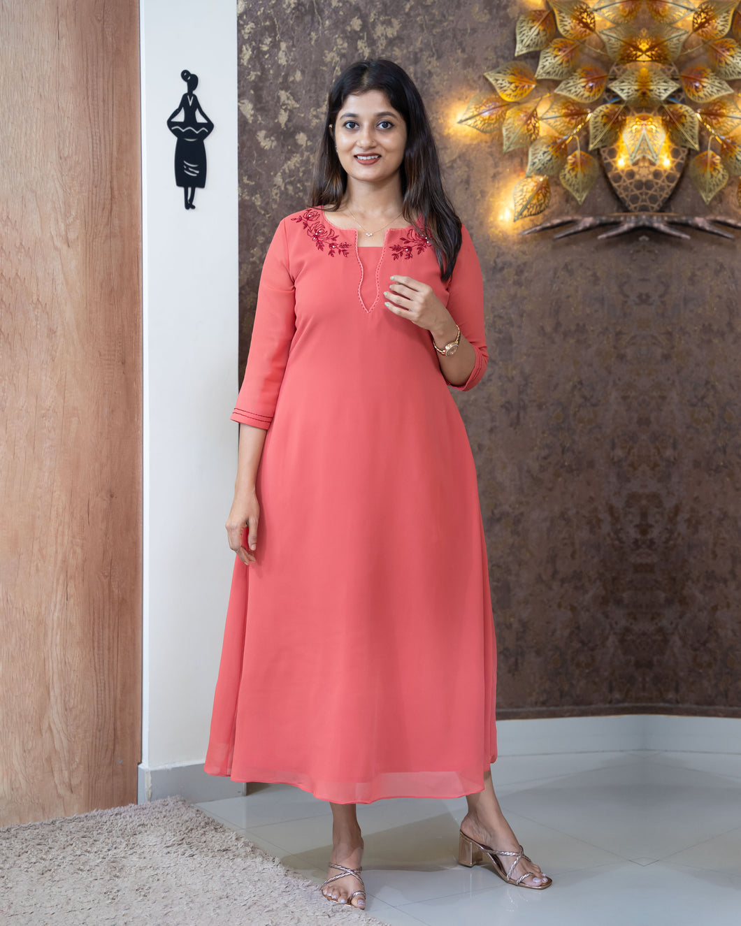 Faux Georgette Designer Kurti(Pre-Order)-3172