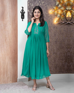 Faux Georgette Designer Kurti(Pre-Order)-3173