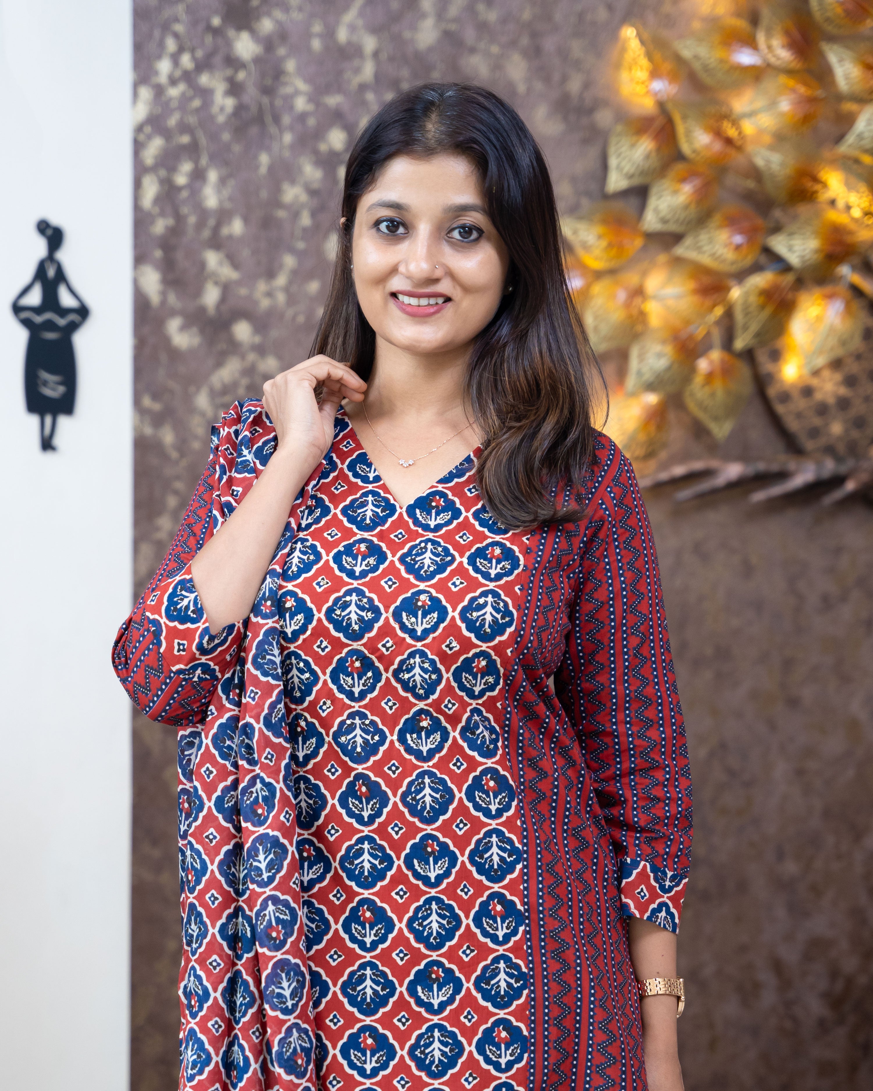 Load image into Gallery viewer, Cotton Kurti Set-3183
