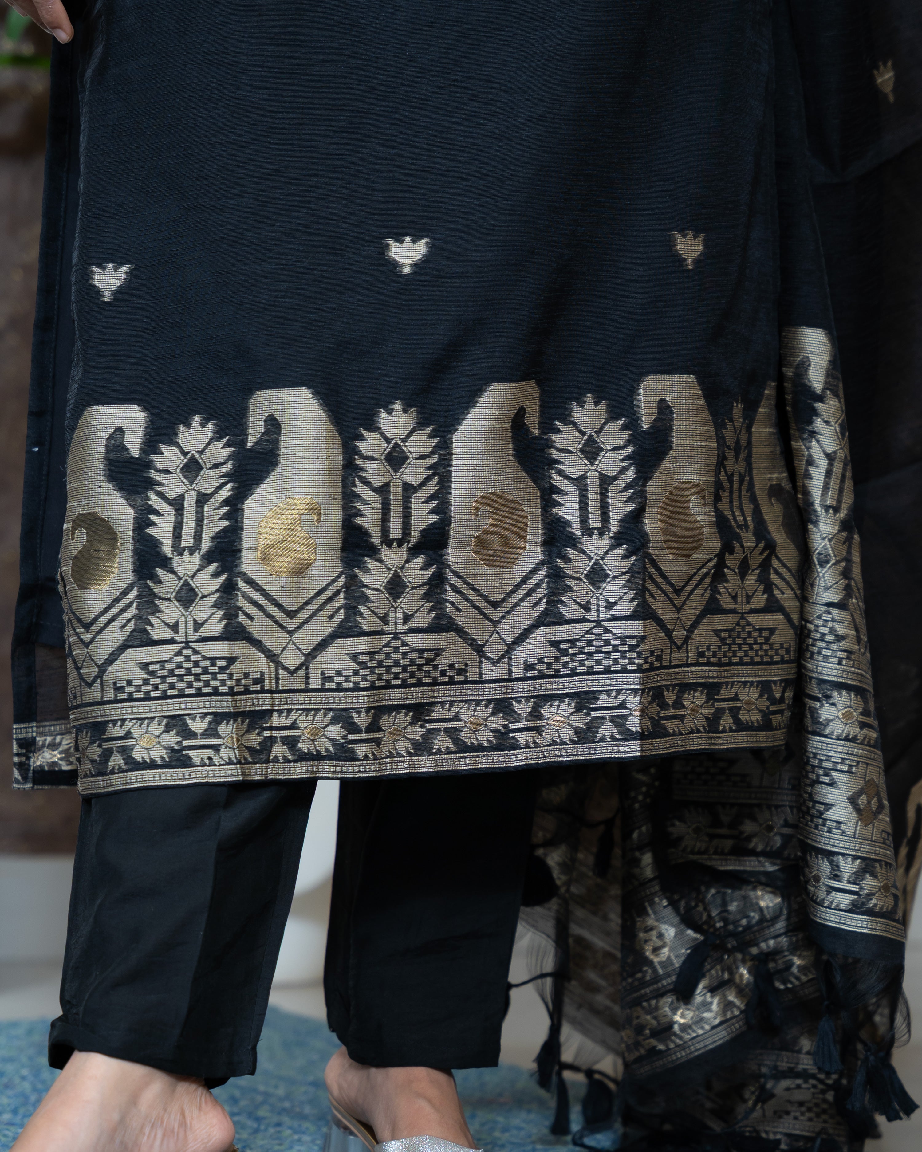 Load image into Gallery viewer, Chanderi Cotton Suit-7393
