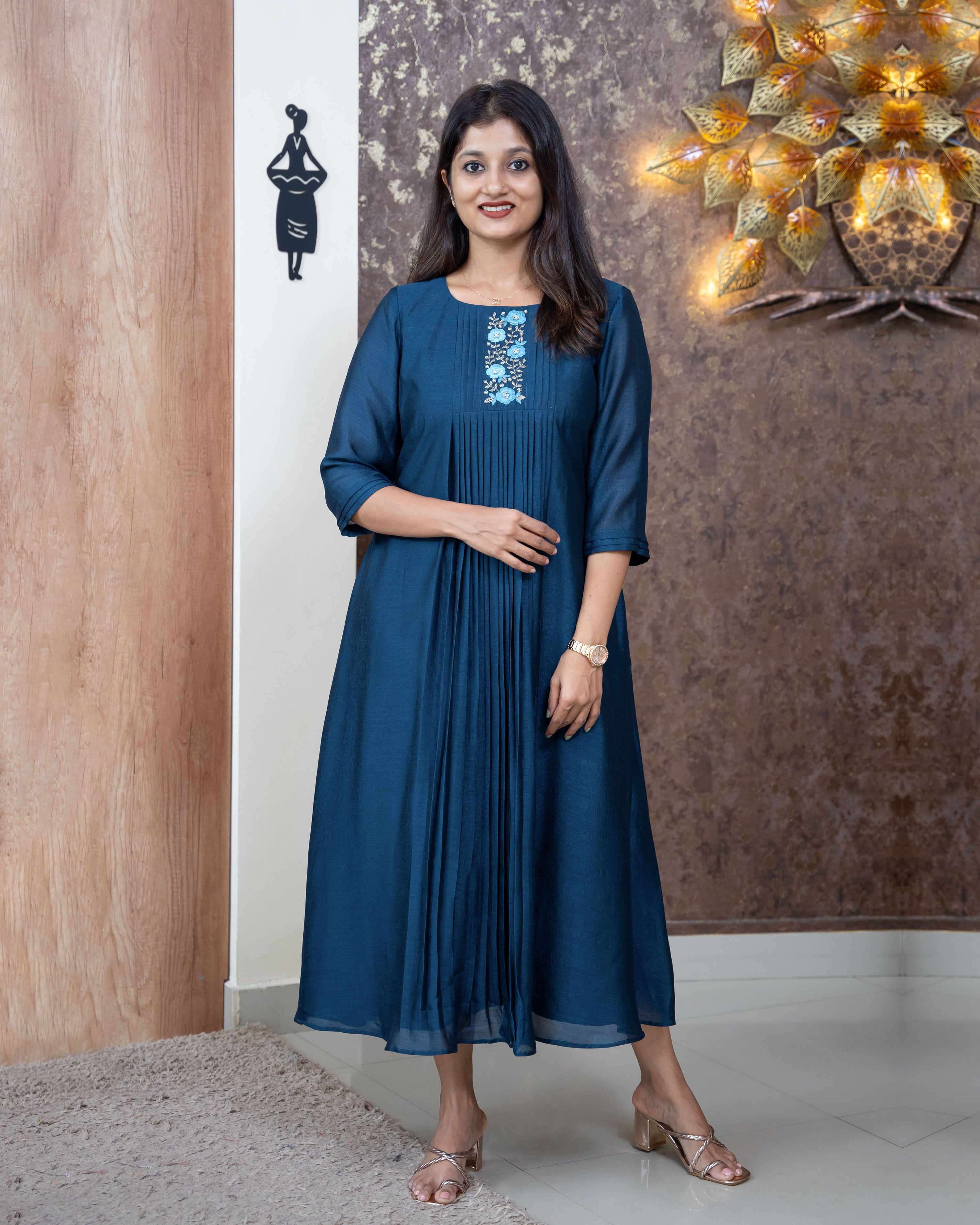 Load image into Gallery viewer, Vichithra Silk Designer Kurti (Pre-Order)-3211
