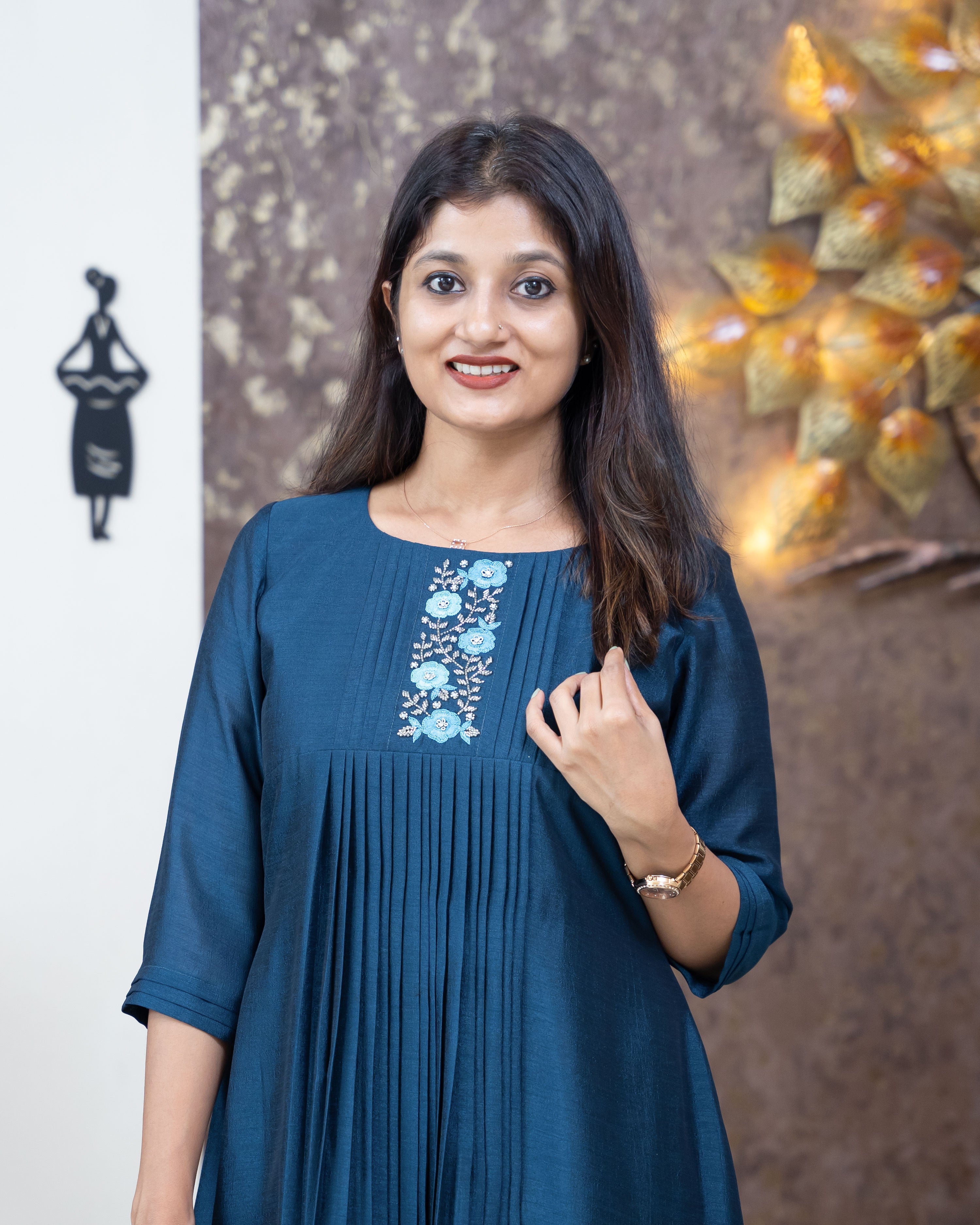 Load image into Gallery viewer, Vichithra Silk Designer Kurti (Pre-Order)-3211
