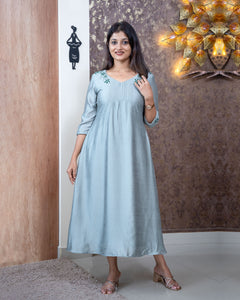 Vichithra Silk Designer Kurti (Pre-Order)-3210