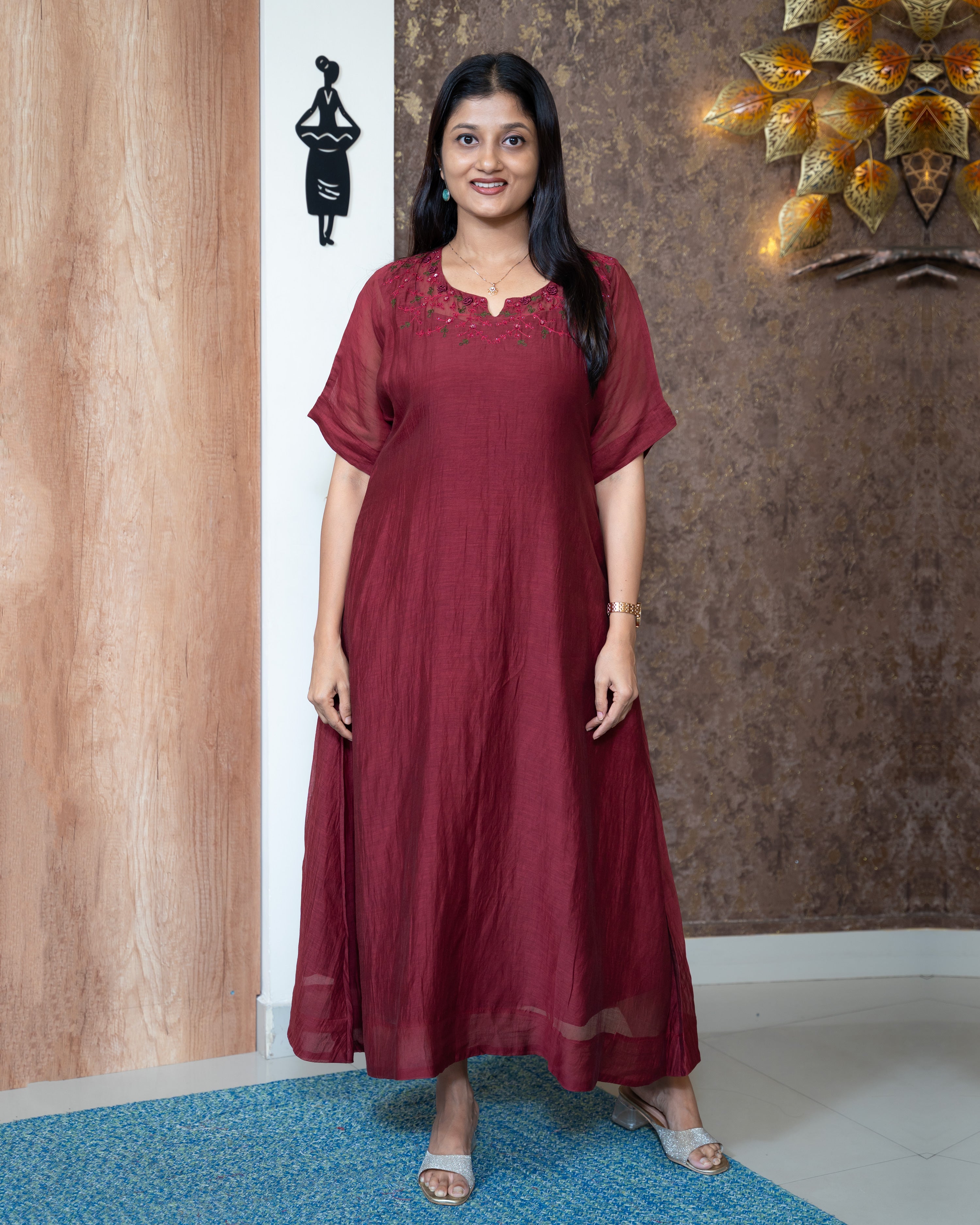 Load image into Gallery viewer, Mul Chanderi Designer Wear(Pre-Order)-1056
