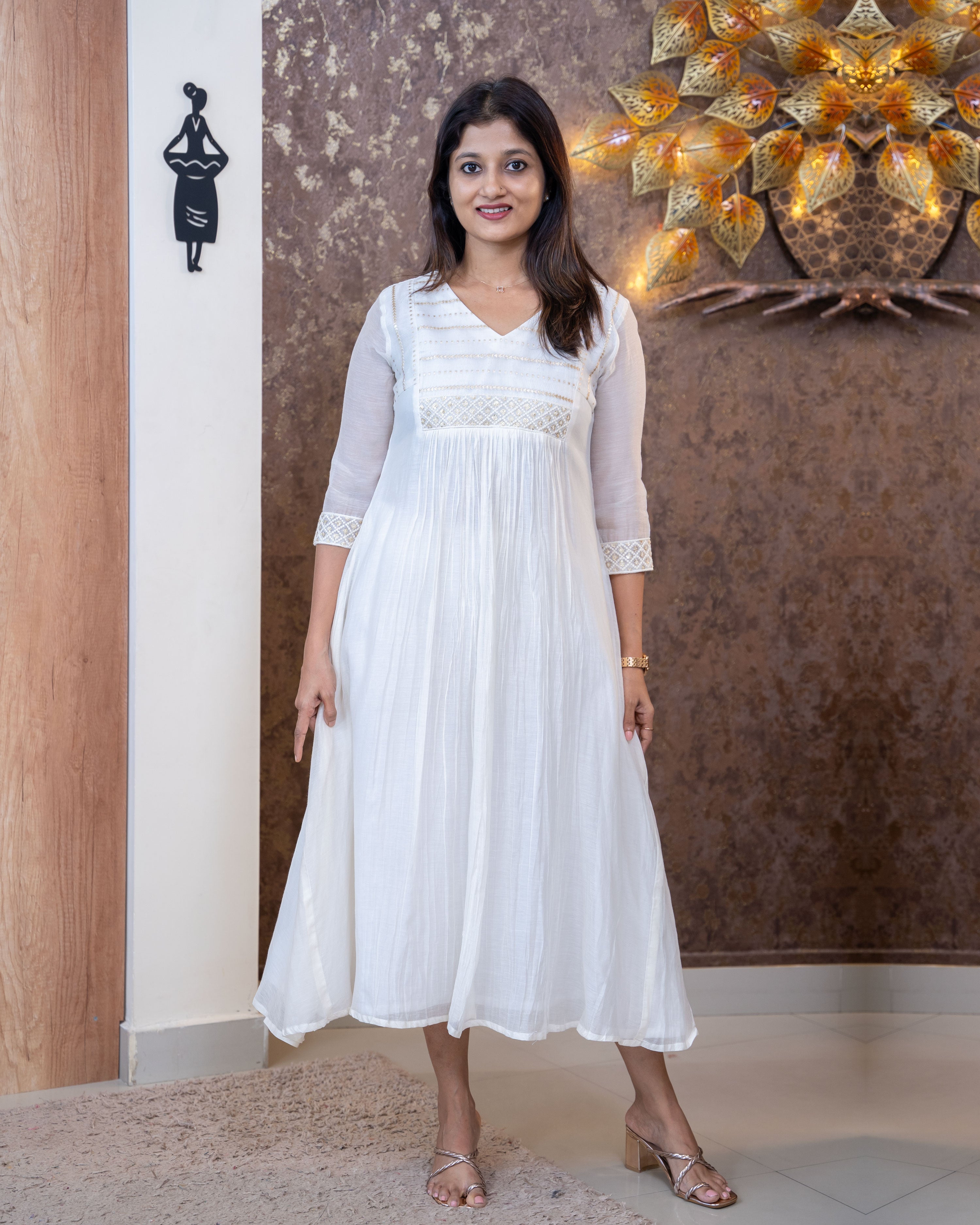 Load image into Gallery viewer, Mul Chanderi Designer Kurti (Pre-Order)-3102
