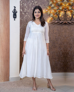 Mul Chanderi Designer Kurti (Pre-Order)-3102