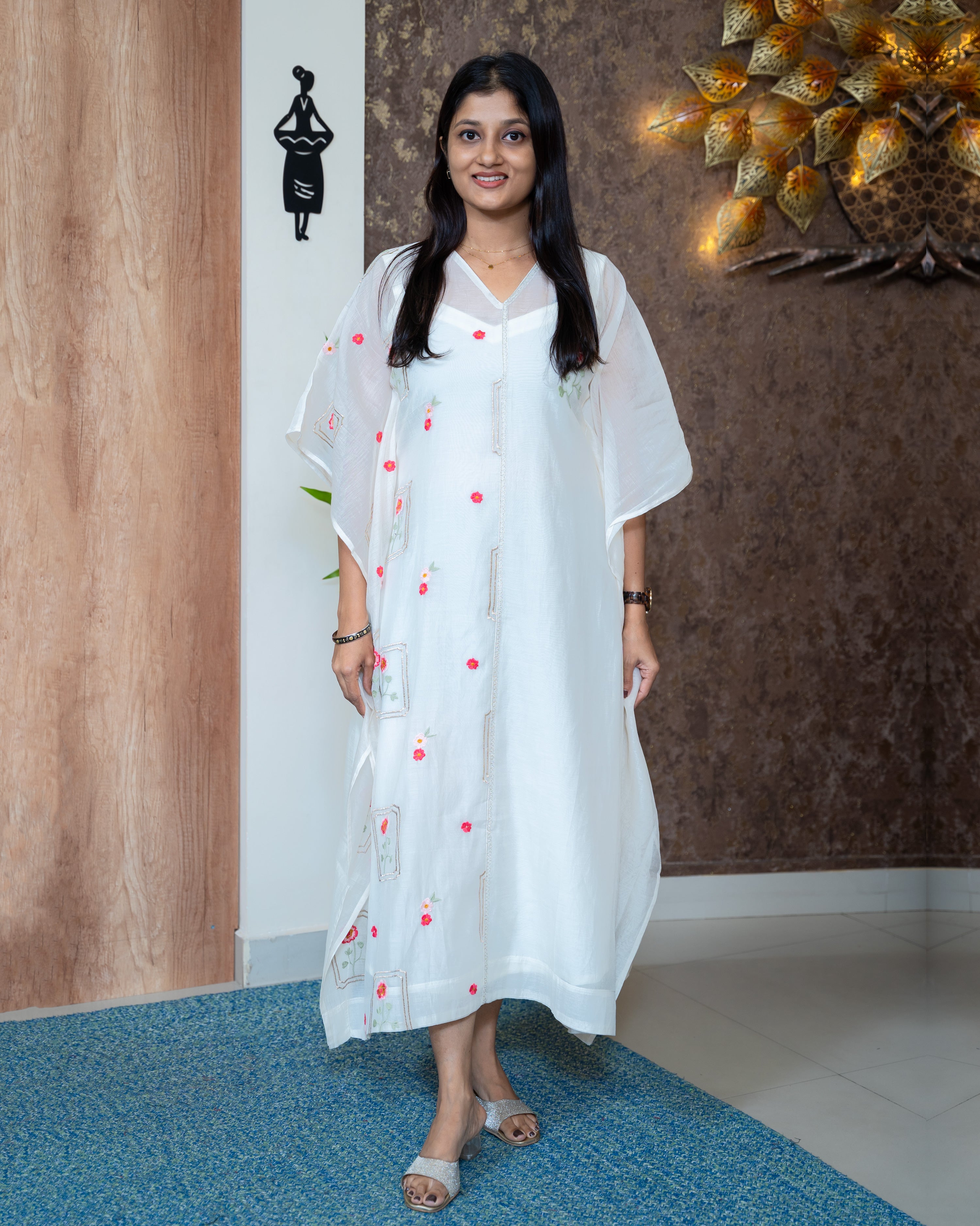Load image into Gallery viewer, Mul Chanderi Designer Kaftan(Pre-Order)-1059
