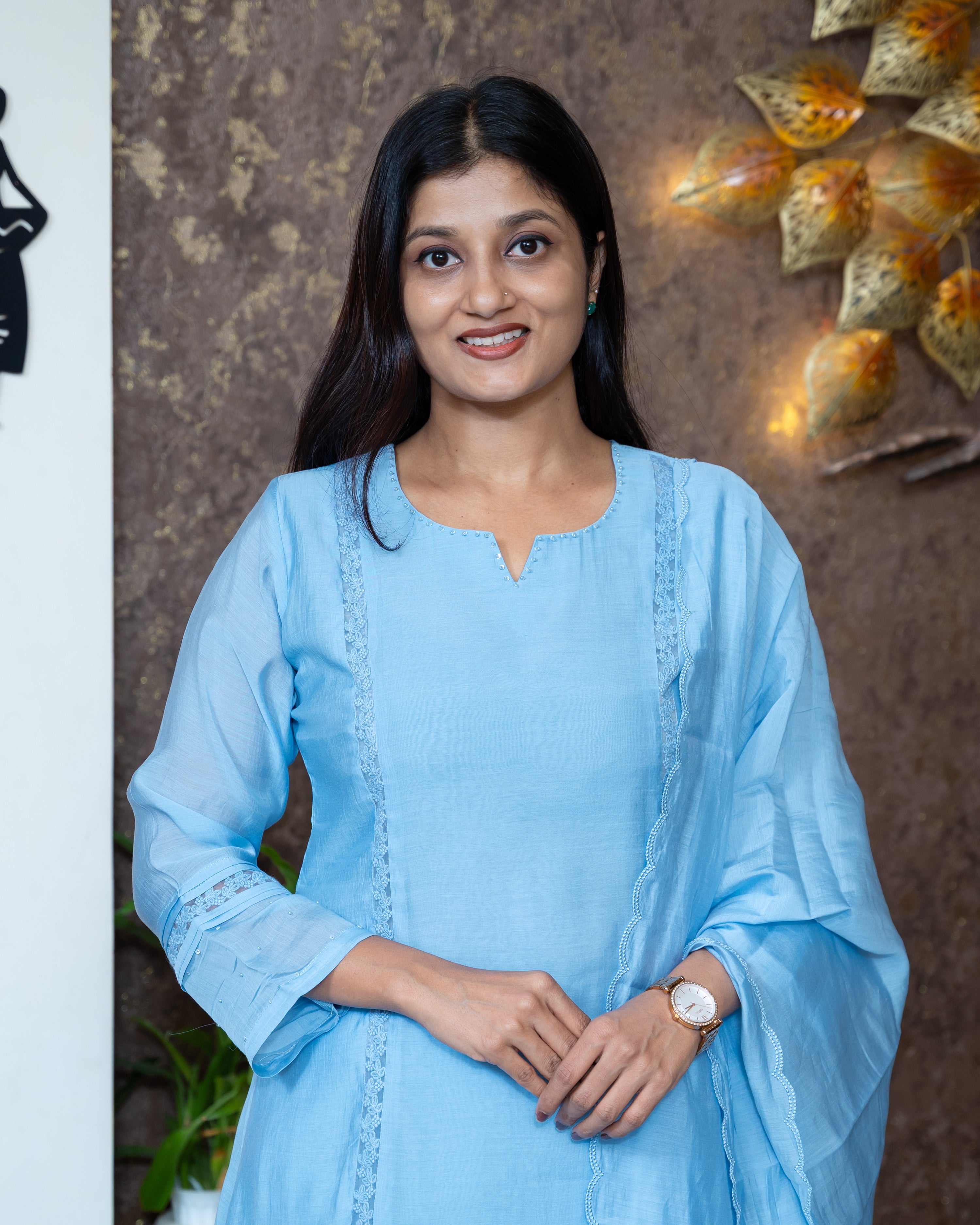 Load image into Gallery viewer, Mul Chanderi Suit-7515
