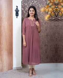 Faux Georgette Designer Kurti(Pre-Order)-3307