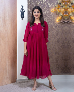 Faux Georgette Designer Kurti(Pre-Order)-3308