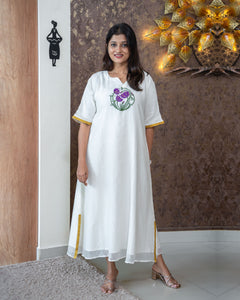Mul Chanderi Designer Kurti (Pre-Order)-3334